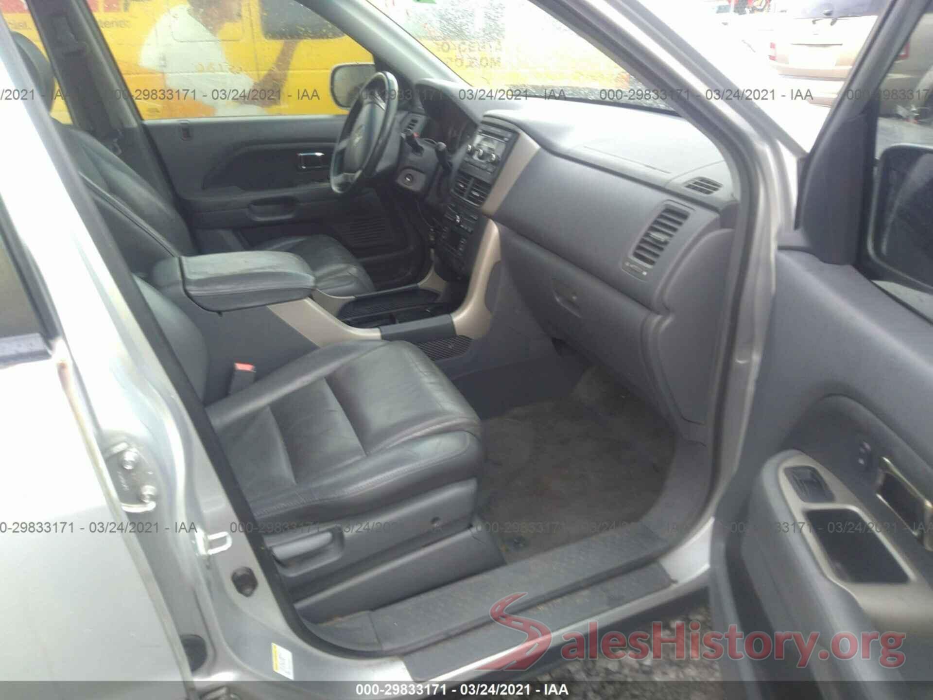 2T3ZFREV8GW309882 2006 HONDA PILOT