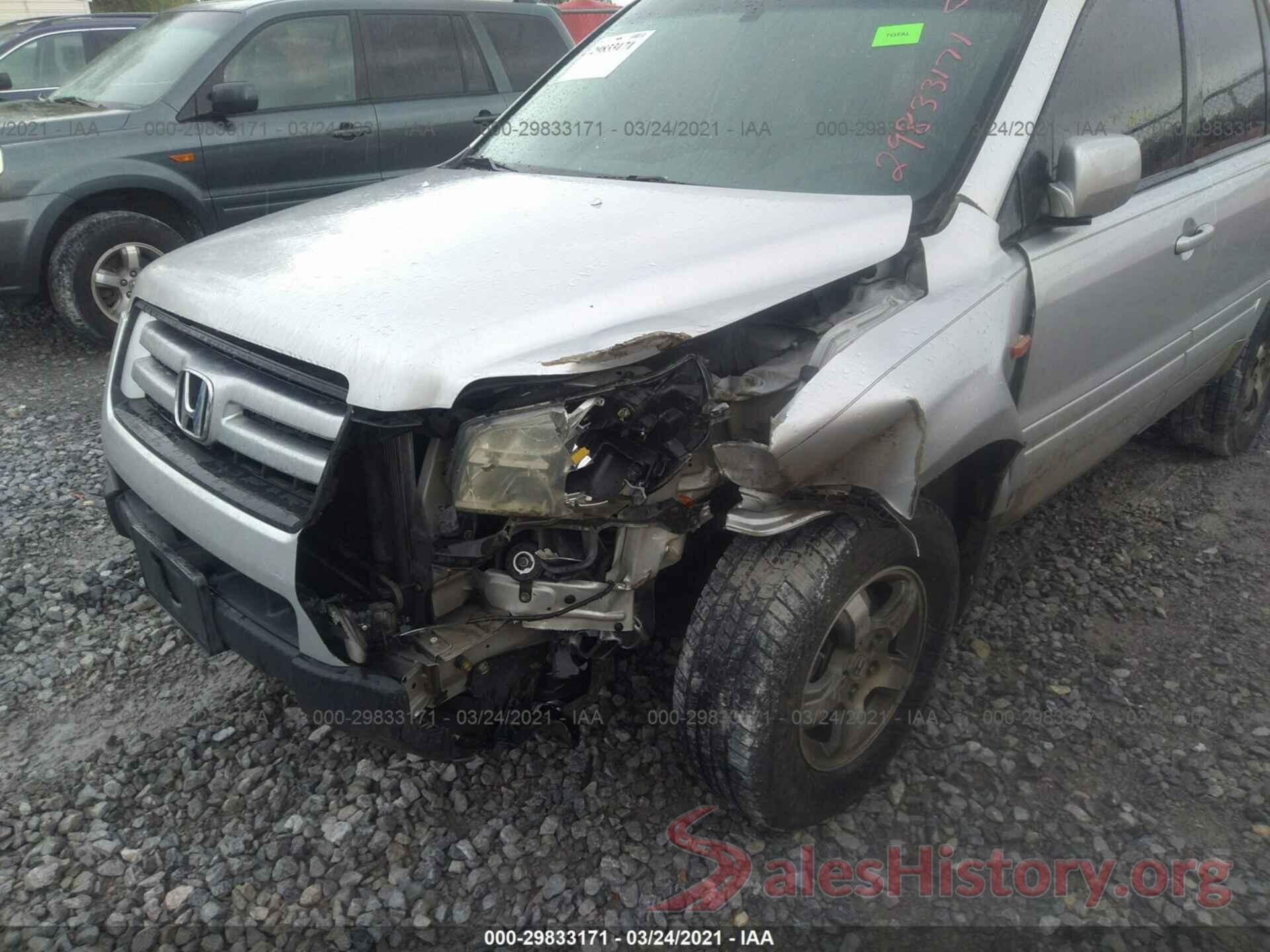 2T3ZFREV8GW309882 2006 HONDA PILOT