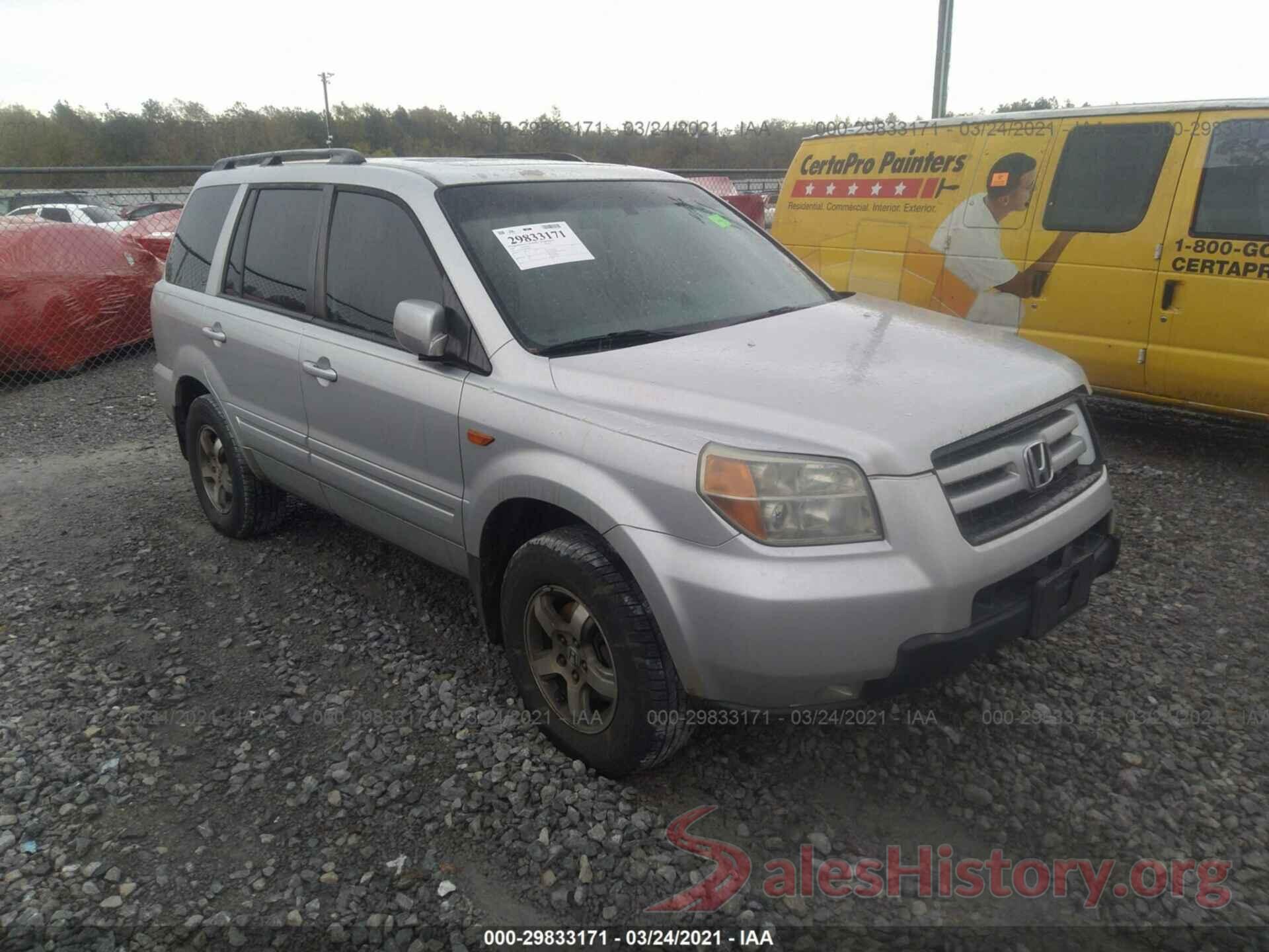 2T3ZFREV8GW309882 2006 HONDA PILOT