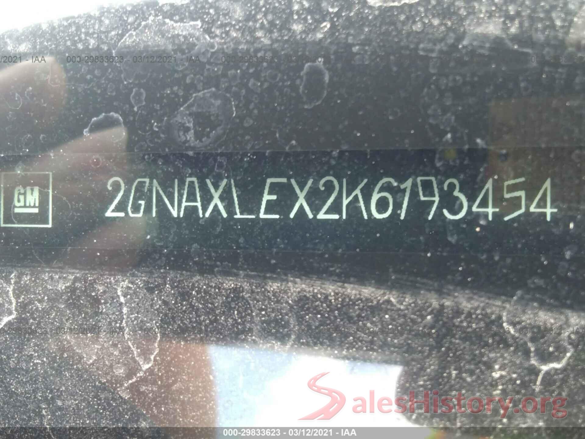 2GNAXLEX2K6193454 2019 CHEVROLET EQUINOX