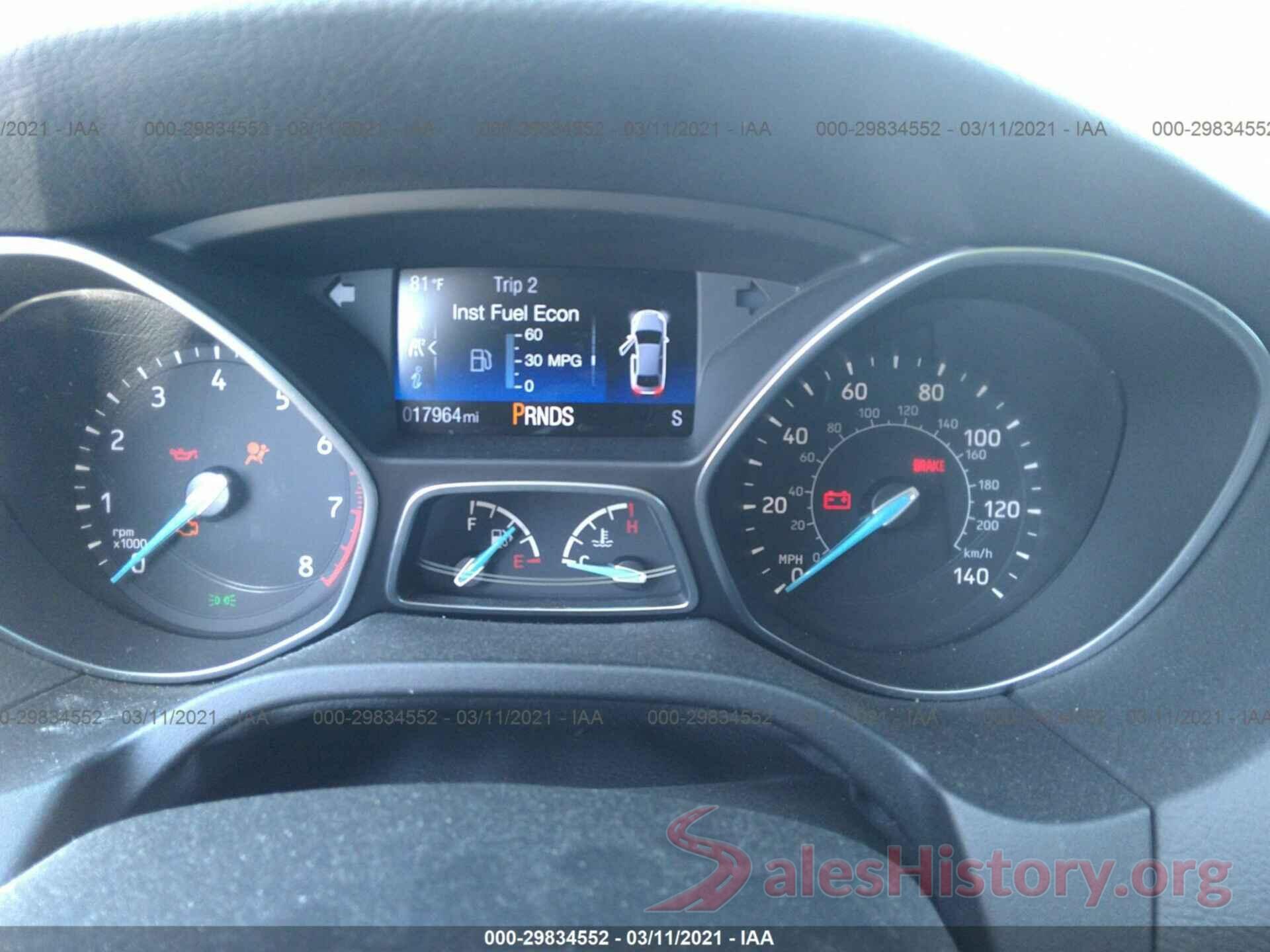 1FADP3FE9HL262620 2017 FORD FOCUS