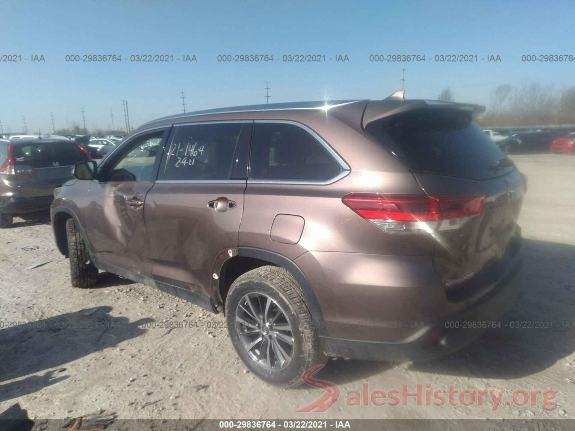 5TDKZRFH7KS309075 2019 TOYOTA HIGHLANDER