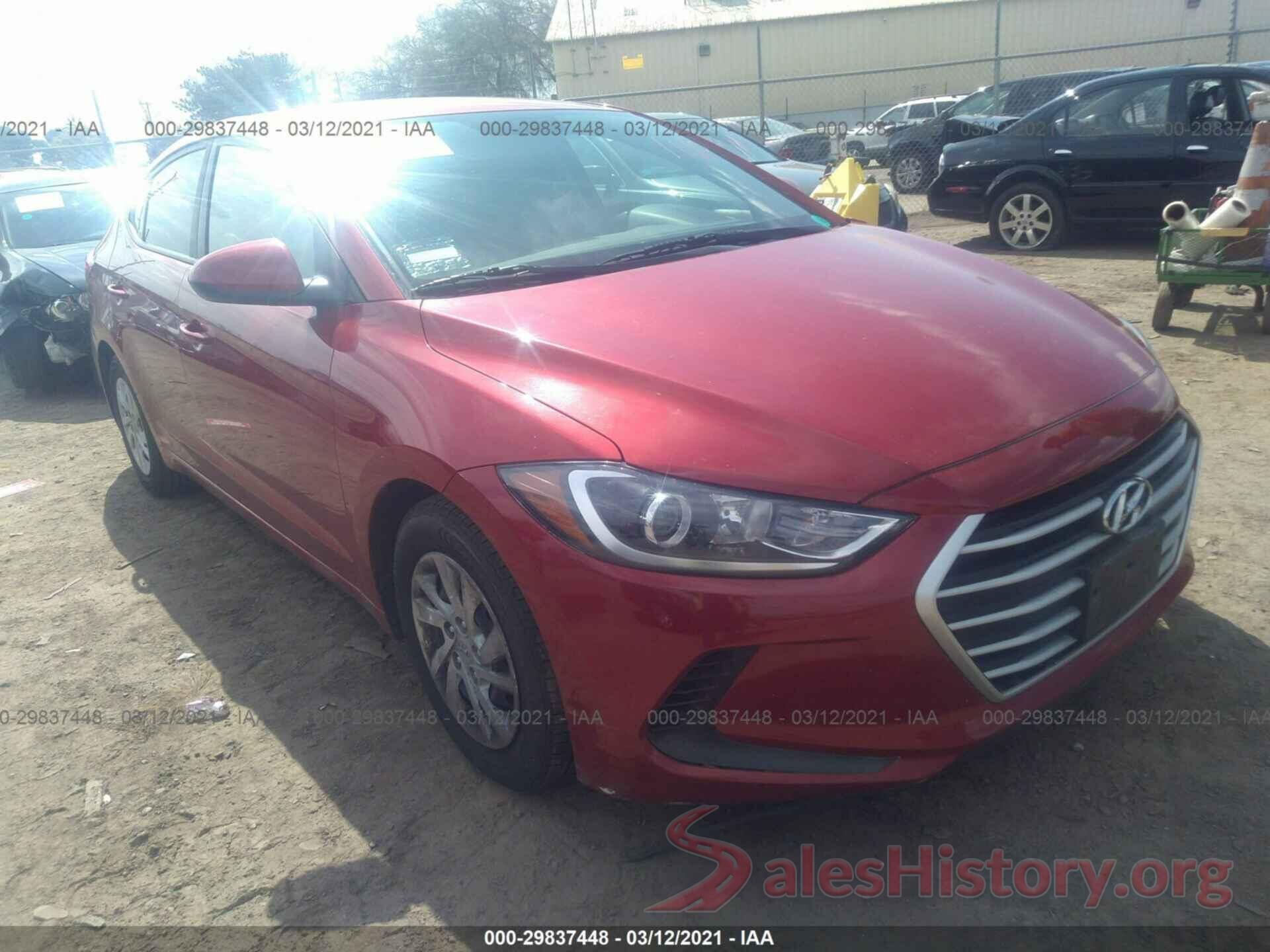 5NPD74LF1HH182133 2017 HYUNDAI ELANTRA