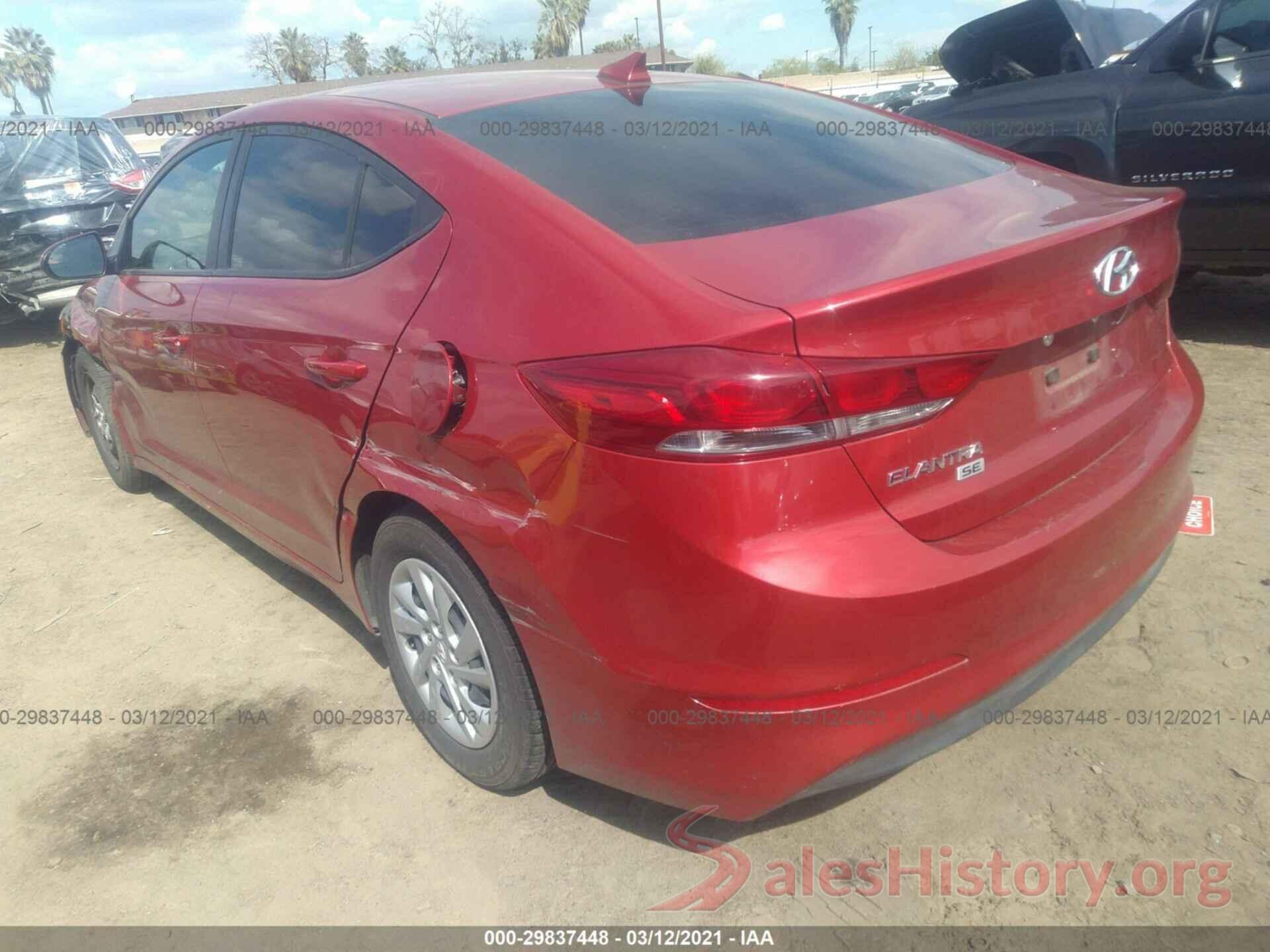 5NPD74LF1HH182133 2017 HYUNDAI ELANTRA