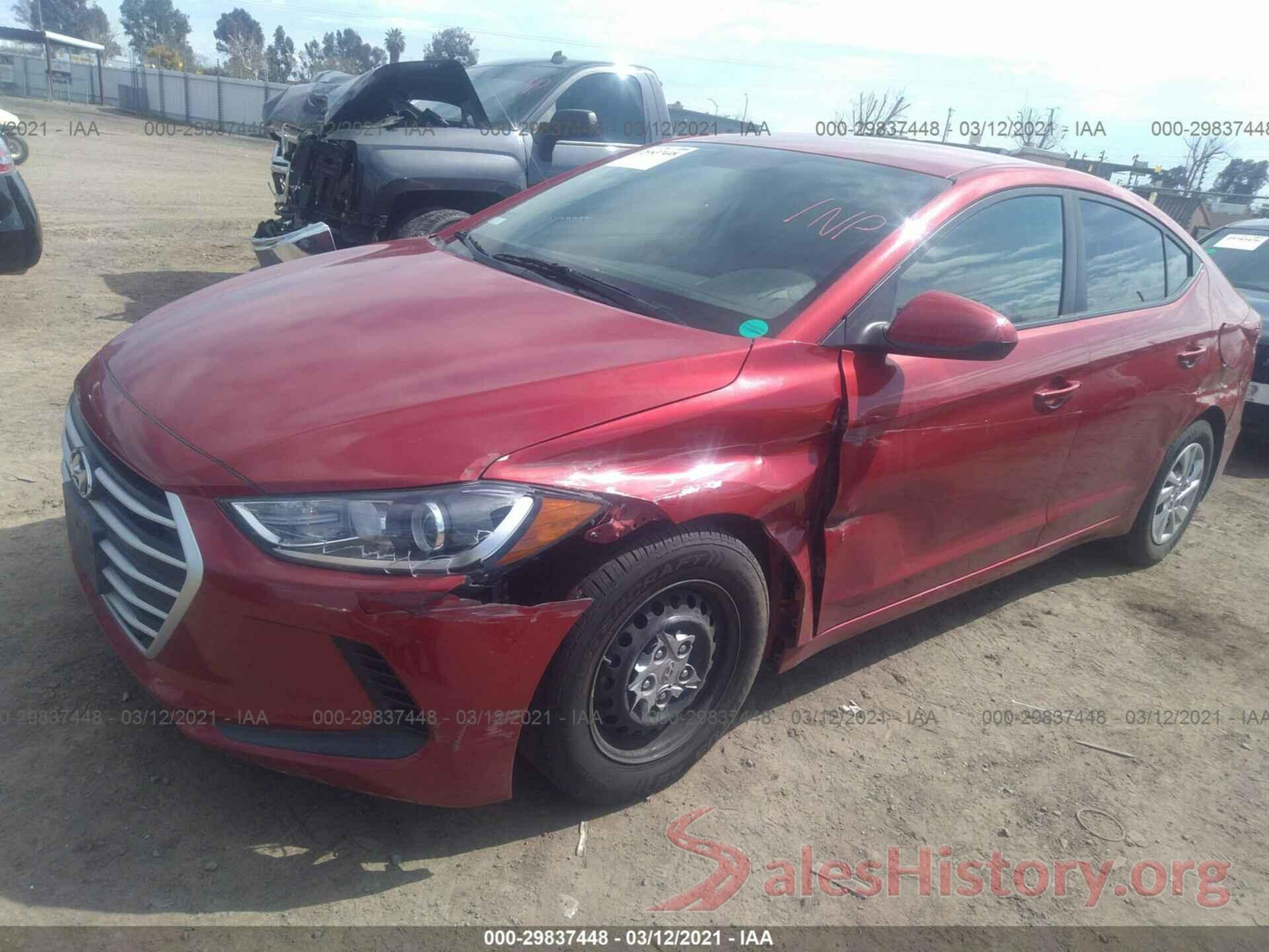 5NPD74LF1HH182133 2017 HYUNDAI ELANTRA