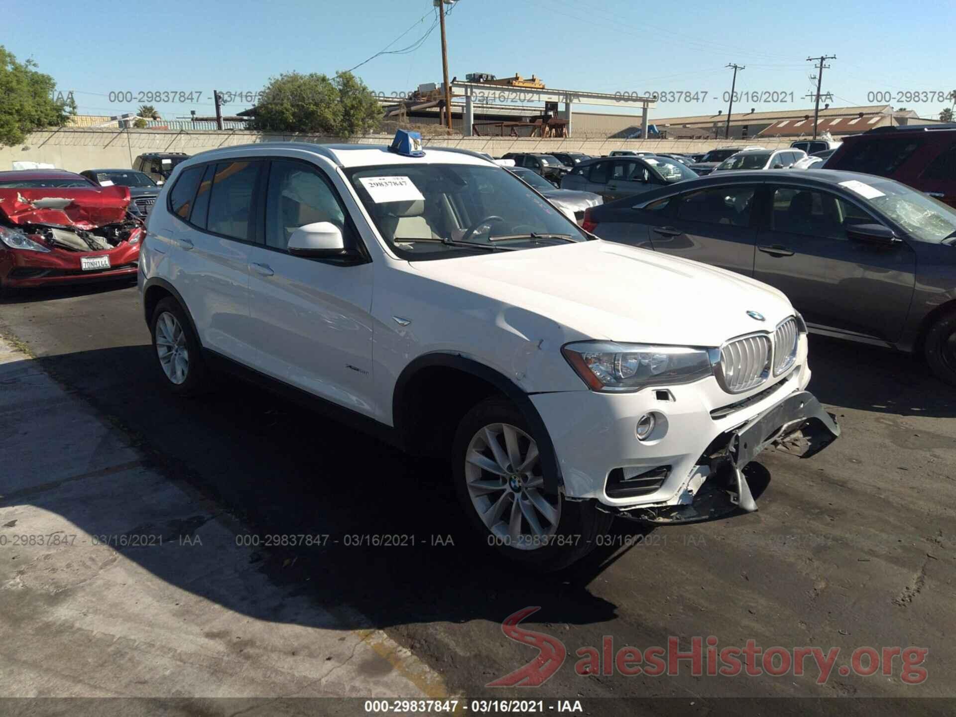 5UXWX9C57G0D87367 2016 BMW X3