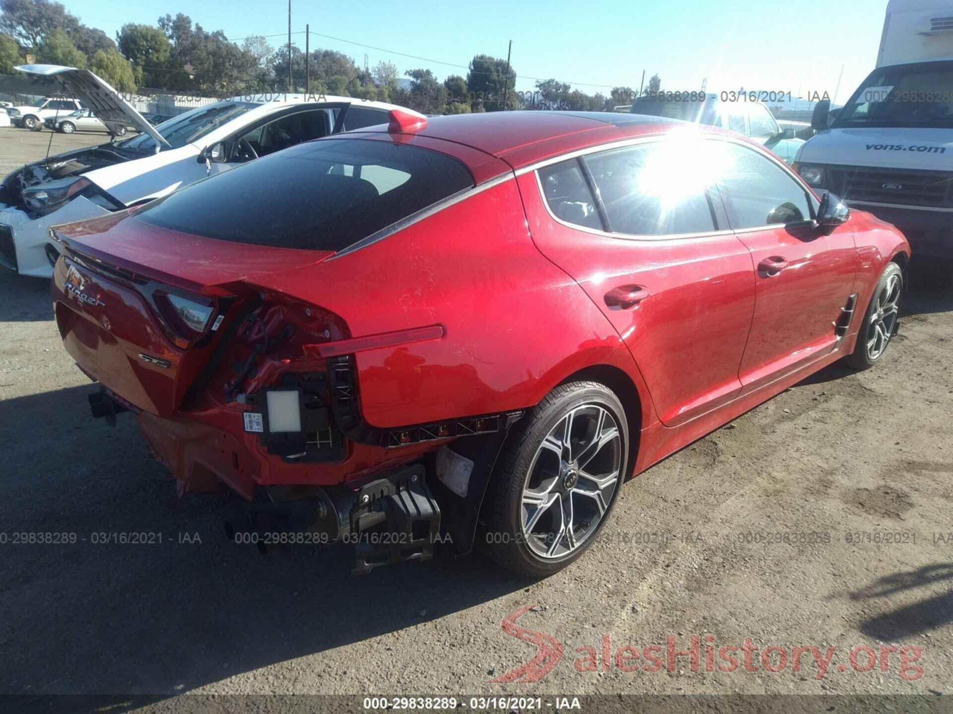 KNAE15LA2L6082851 2020 KIA STINGER