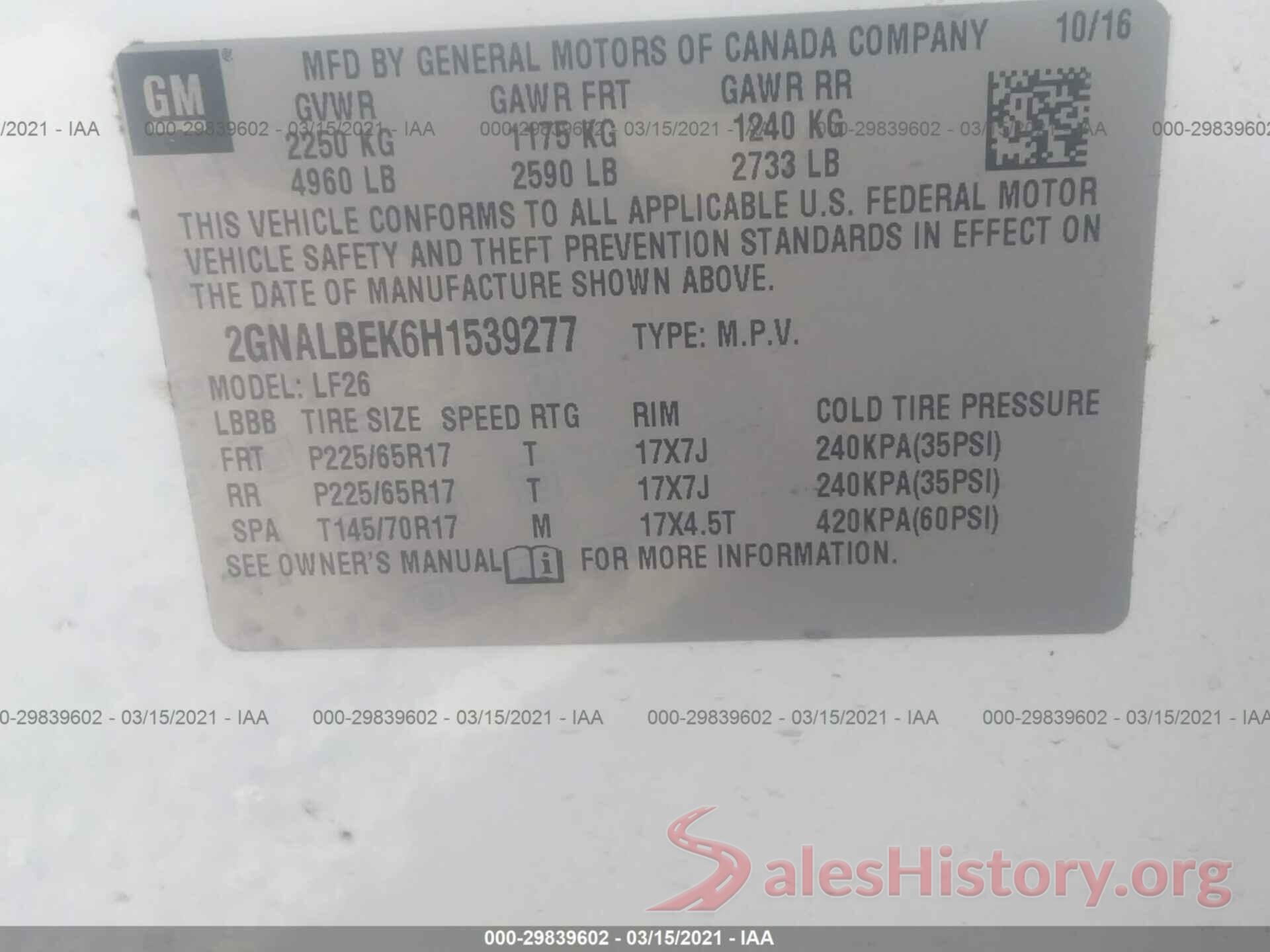 2GNALBEK6H1539277 2017 CHEVROLET EQUINOX