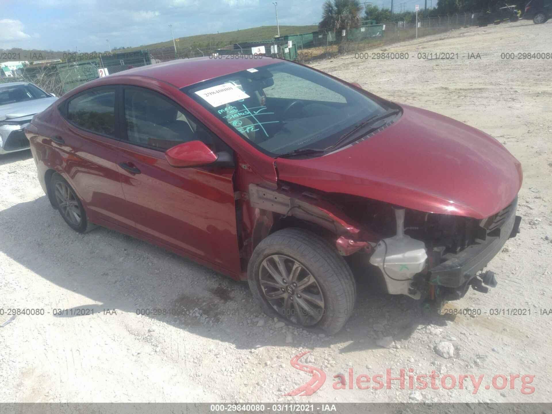 KMHDH4AE6GU519936 2016 HYUNDAI ELANTRA