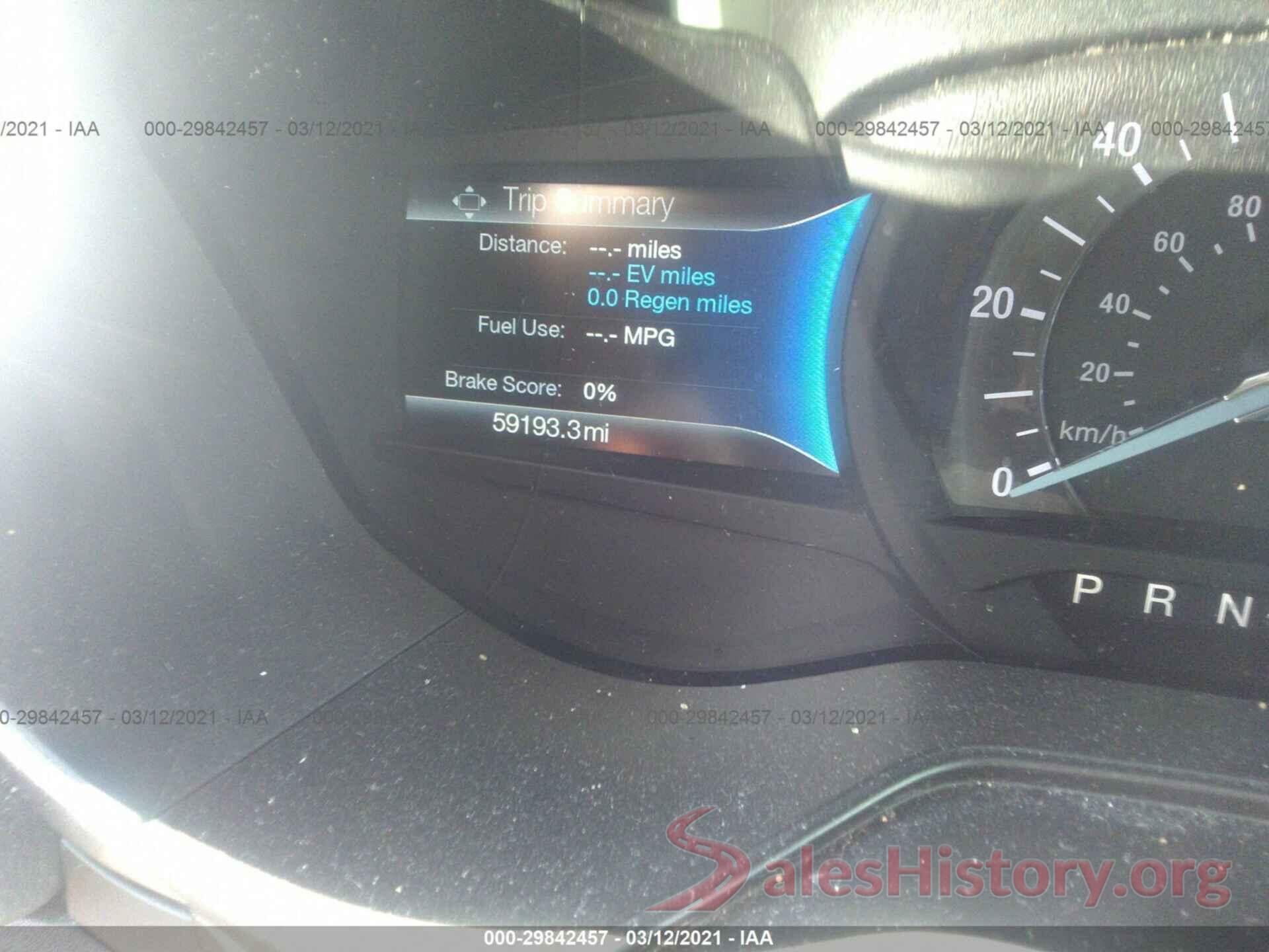 3FA6P0LU7KR109942 2019 FORD FUSION HYBRID