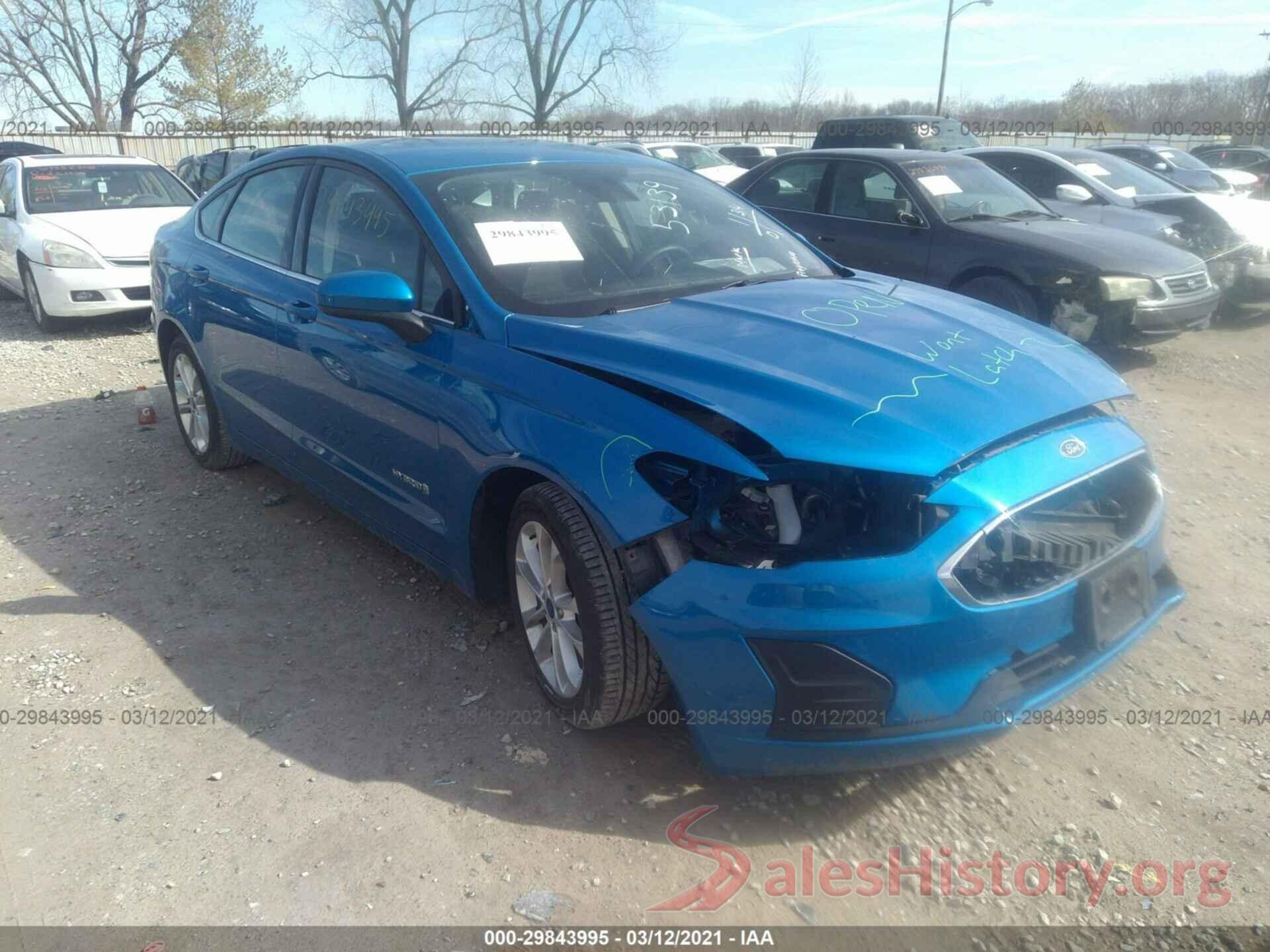 3FA6P0LU9KR106993 2019 FORD FUSION HYBRID