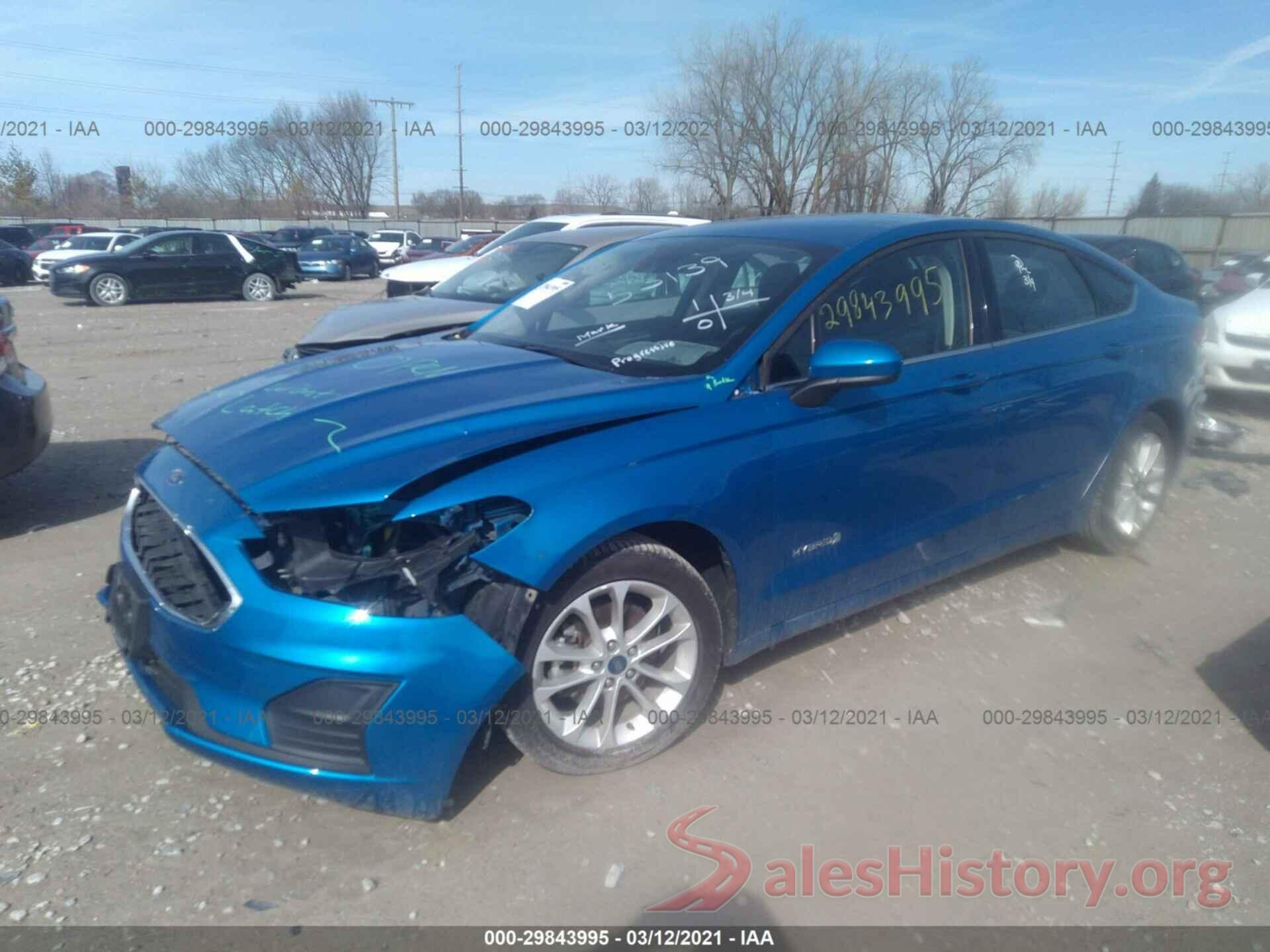 3FA6P0LU9KR106993 2019 FORD FUSION HYBRID