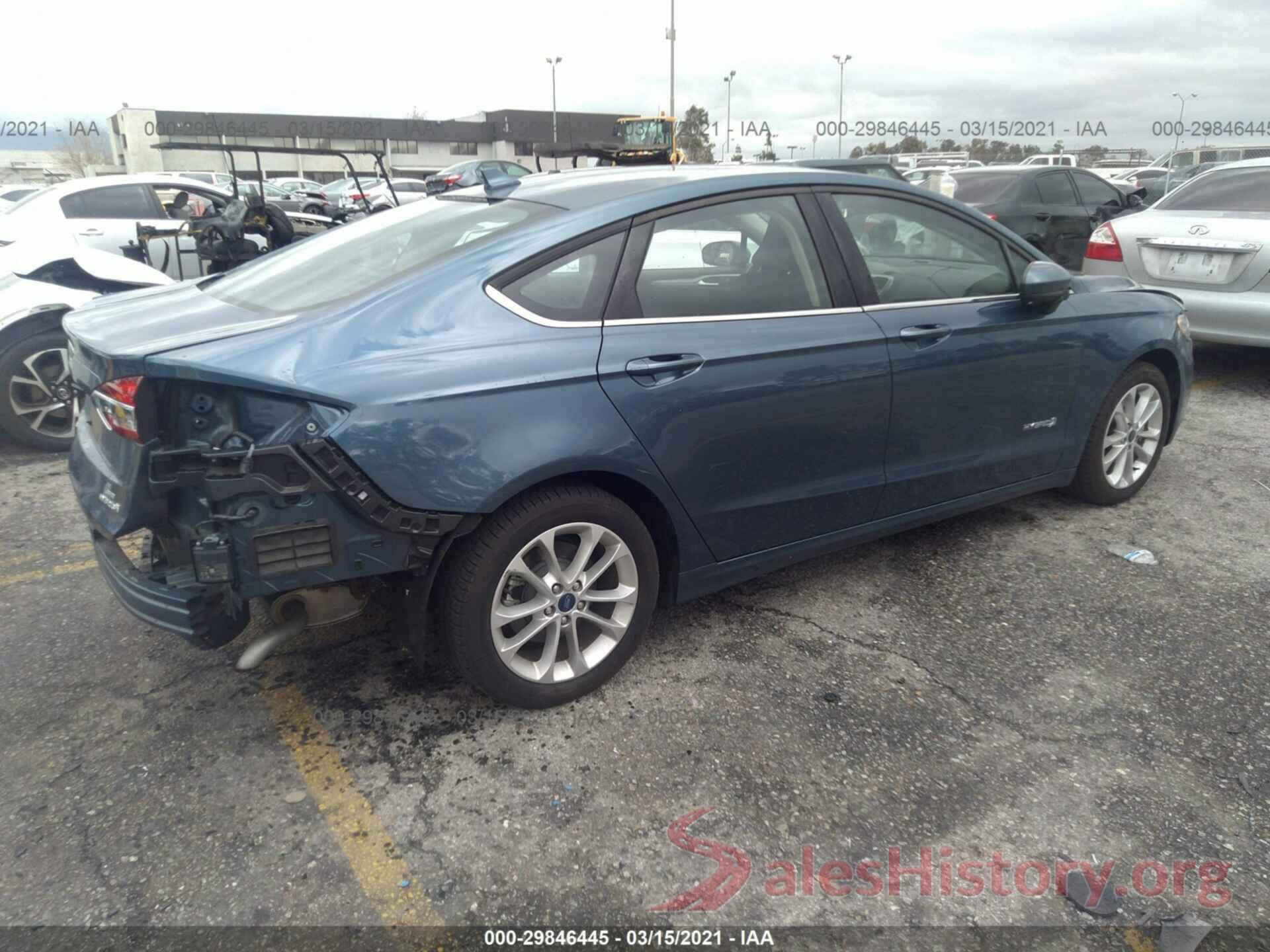 3FA6P0LU0KR200941 2019 FORD FUSION HYBRID