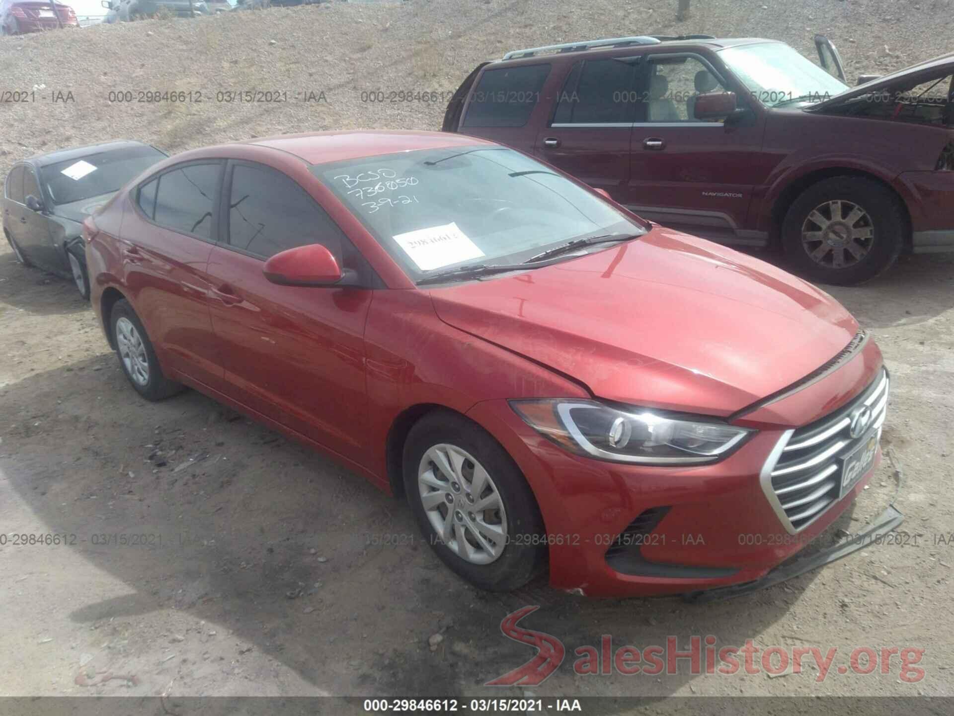 5NPD74LF7HH092436 2017 HYUNDAI ELANTRA