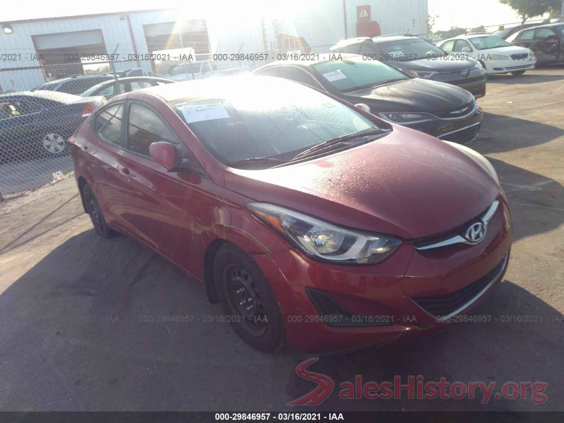 KMHDH4AE5GU651215 2016 HYUNDAI ELANTRA