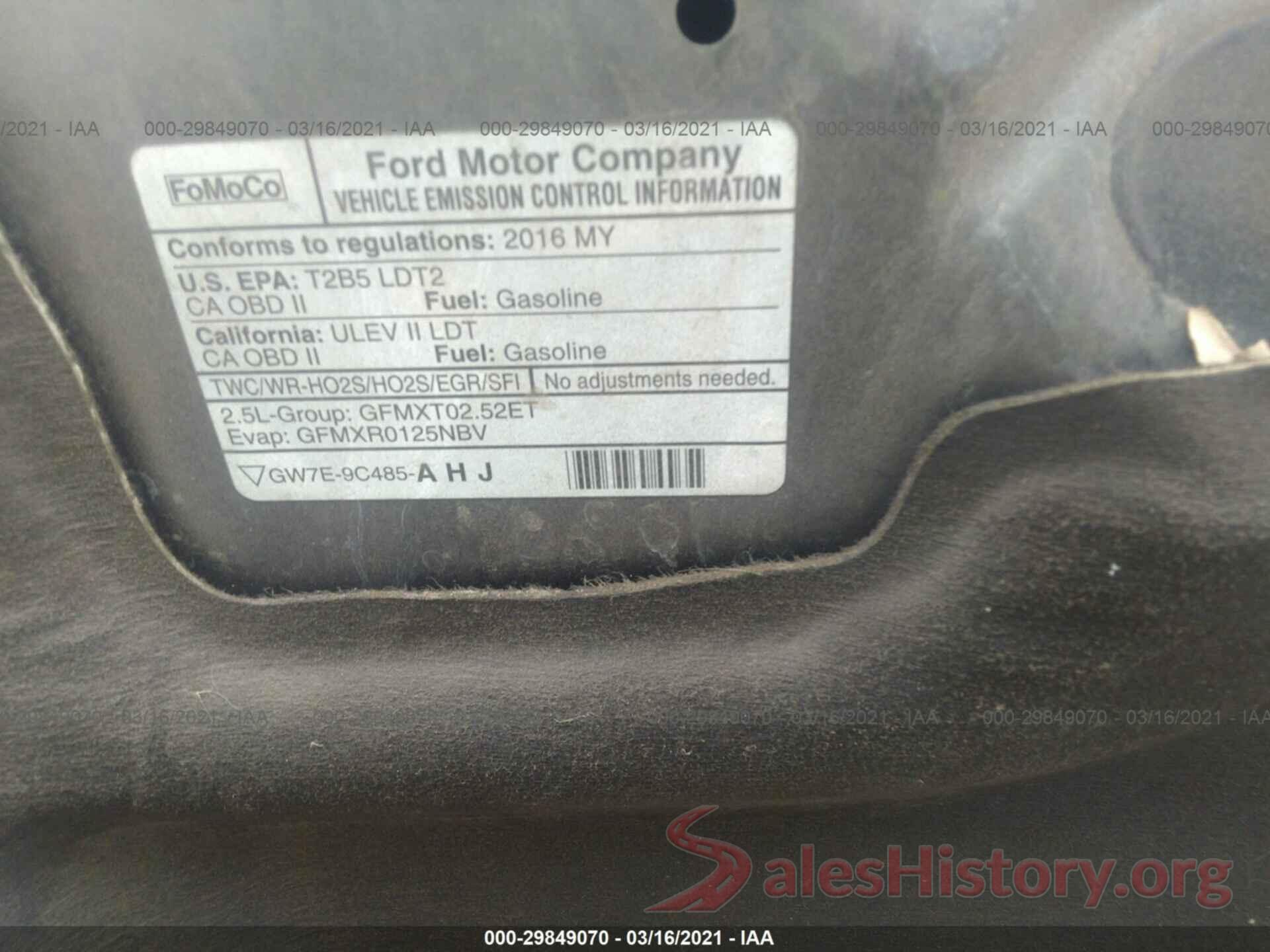 1FMCU0F7XGUA99754 2016 FORD ESCAPE