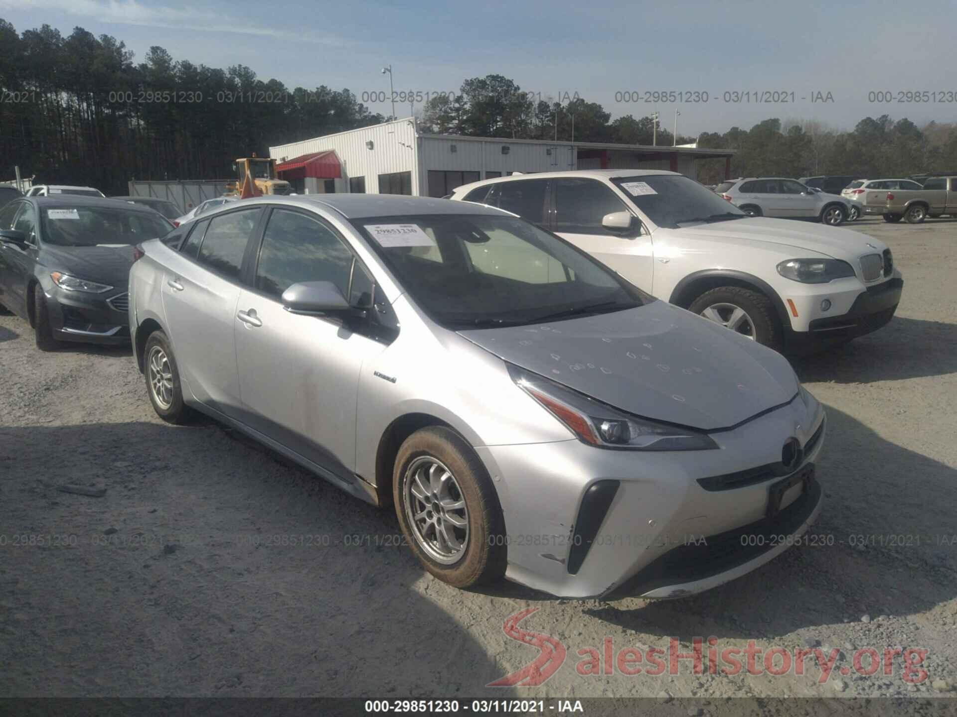 JTDKARFU4K3079436 2019 TOYOTA PRIUS