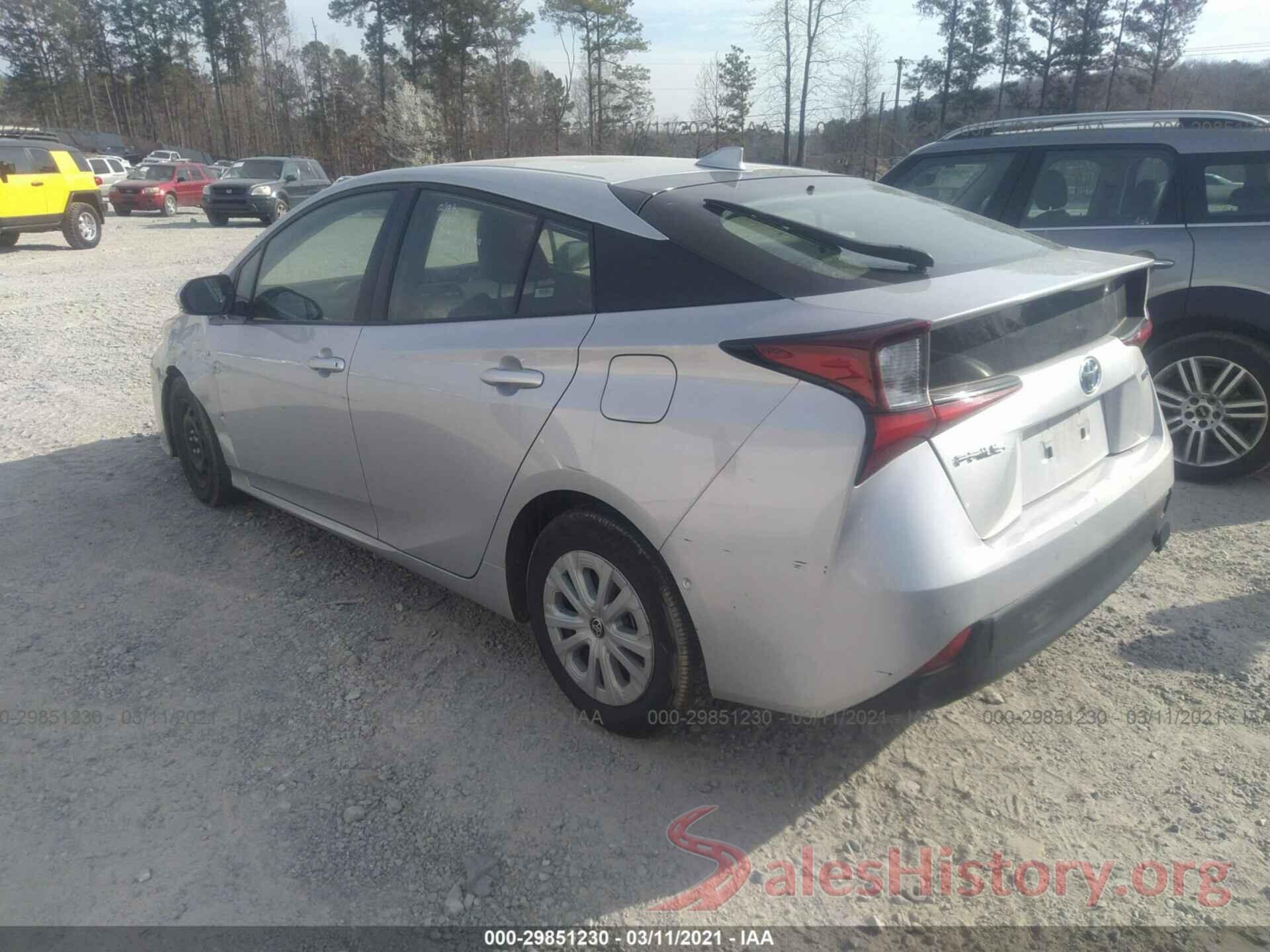 JTDKARFU4K3079436 2019 TOYOTA PRIUS