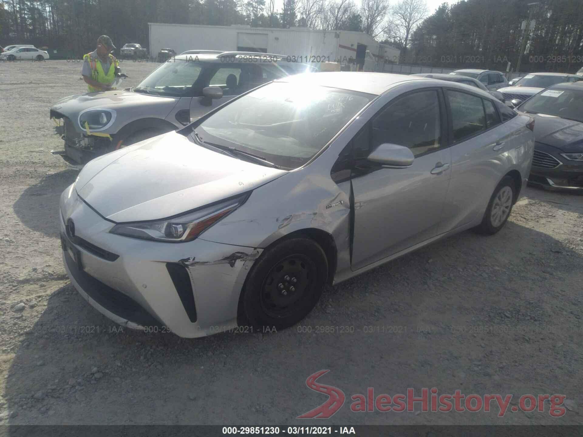 JTDKARFU4K3079436 2019 TOYOTA PRIUS