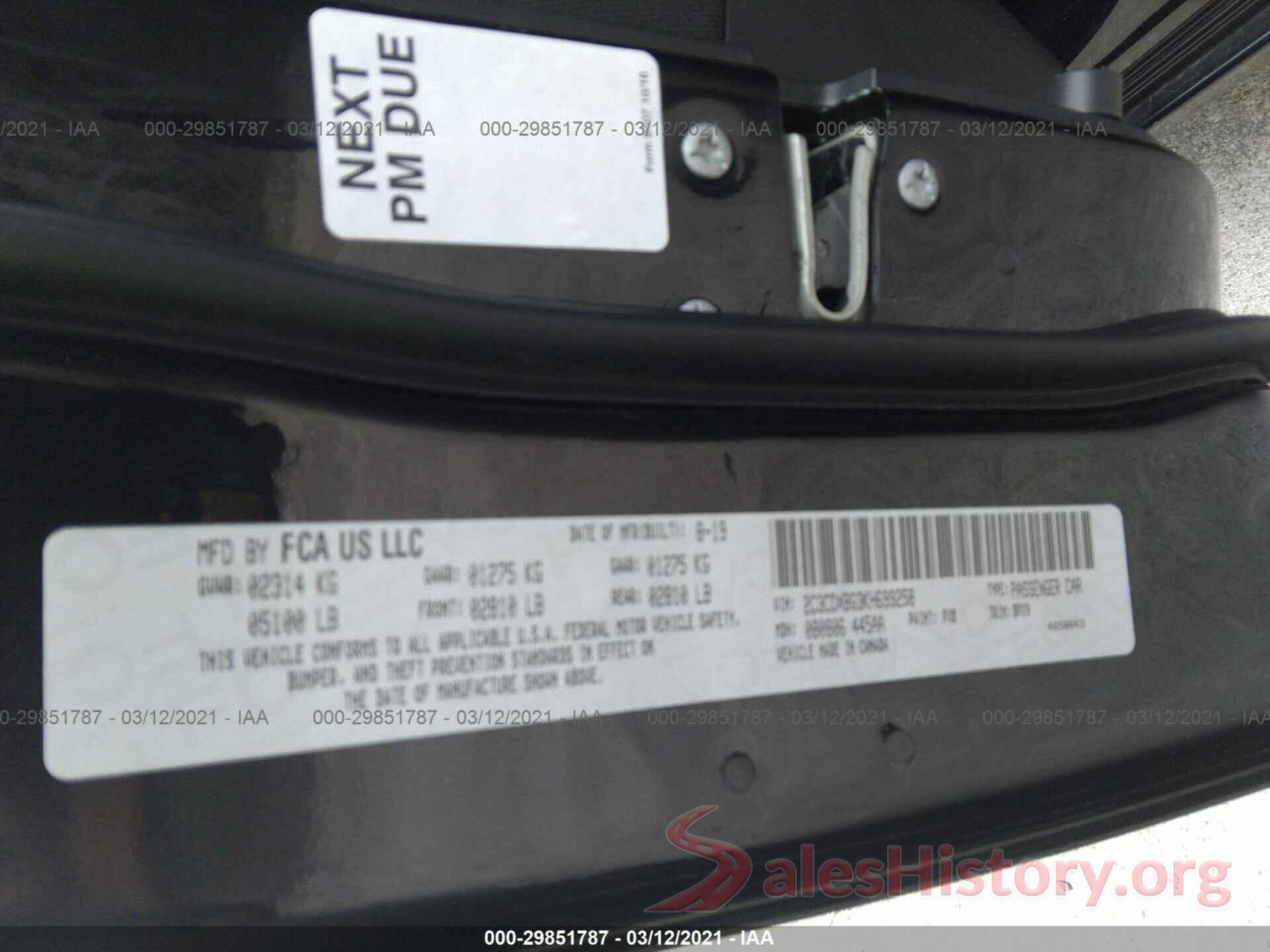 2C3CDXBG3KH699258 2019 DODGE CHARGER