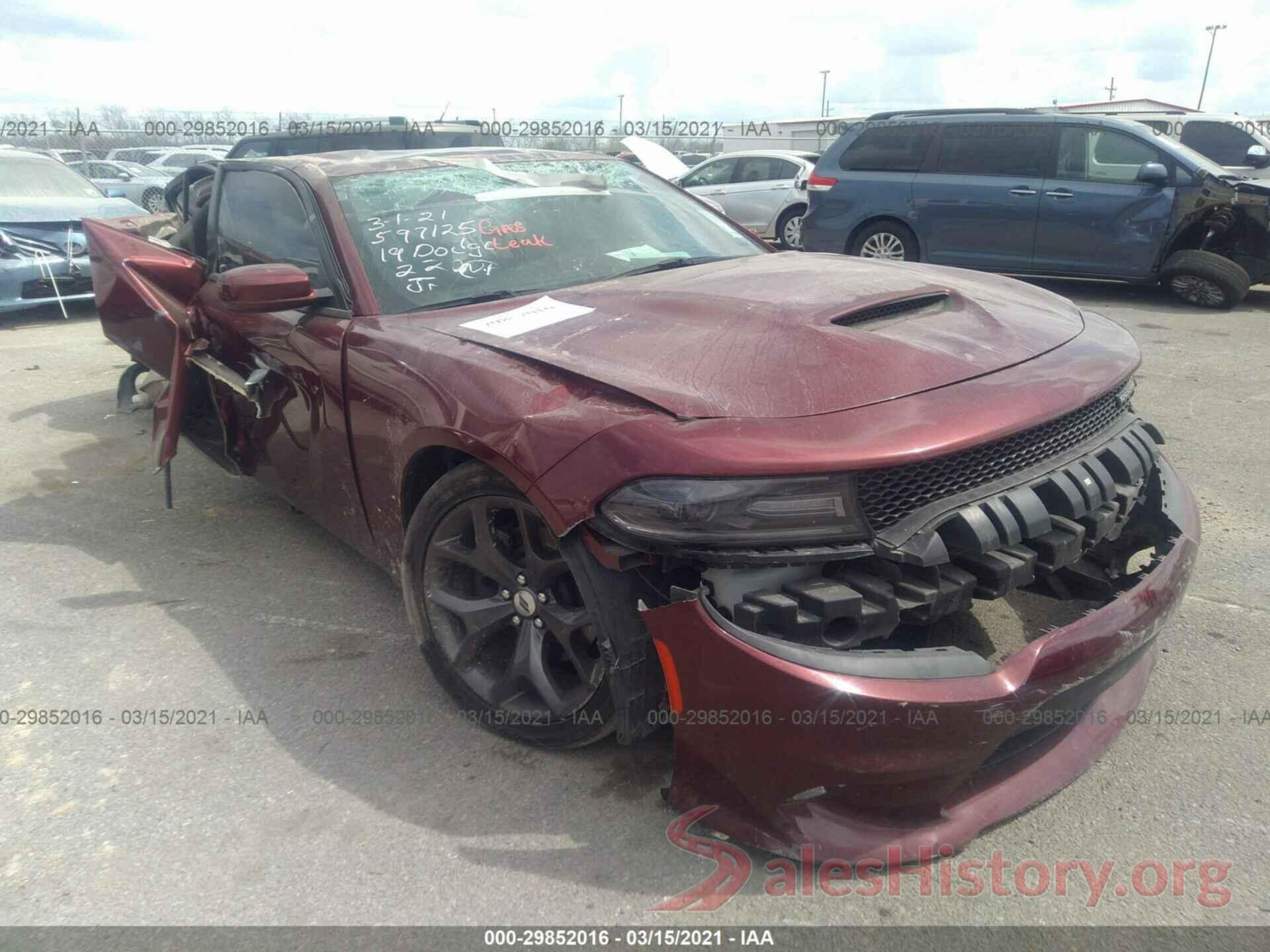 2C3CDXHG1KH597125 2019 DODGE CHARGER