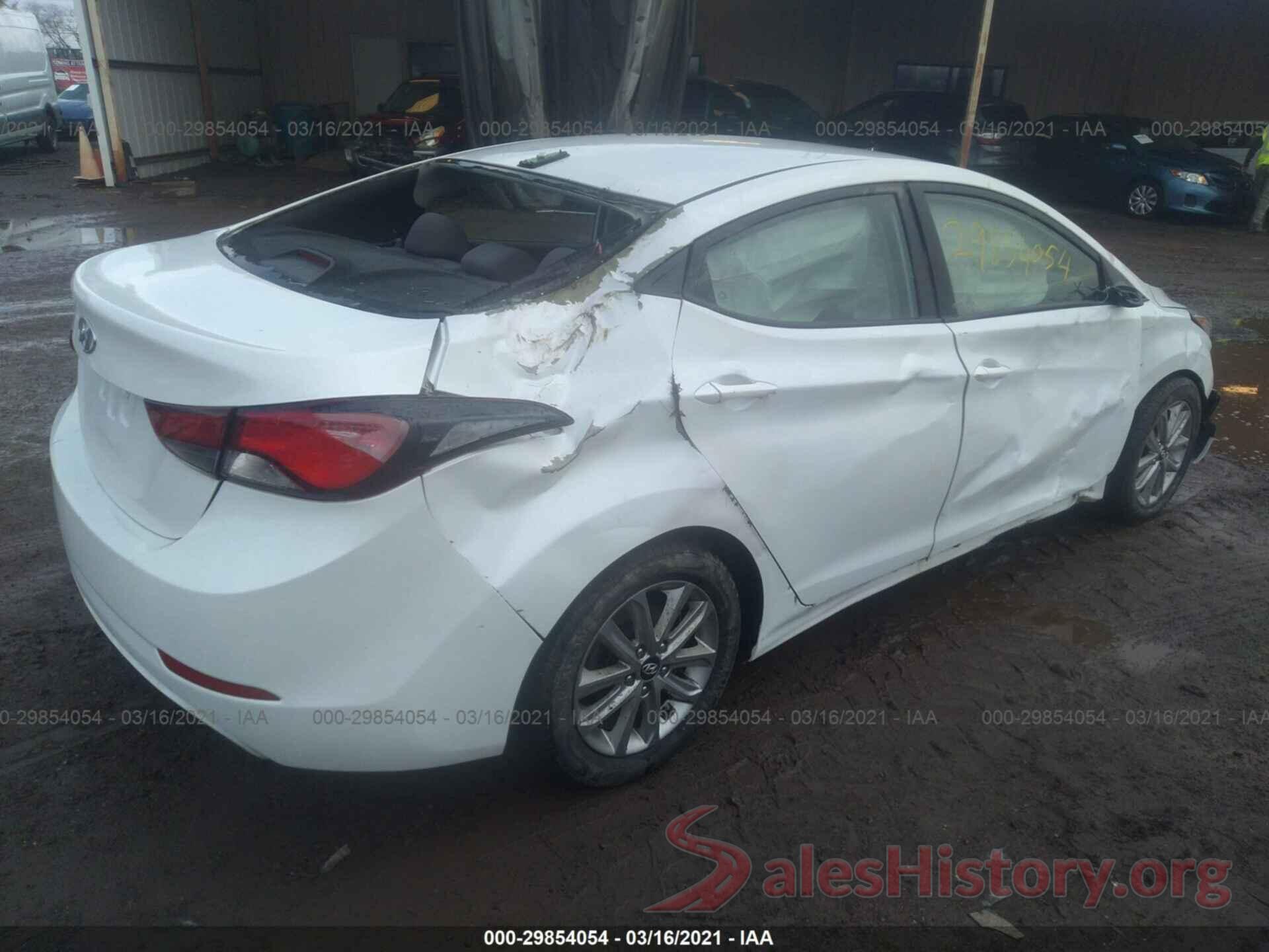 5NPDH4AE1GH770443 2016 HYUNDAI ELANTRA