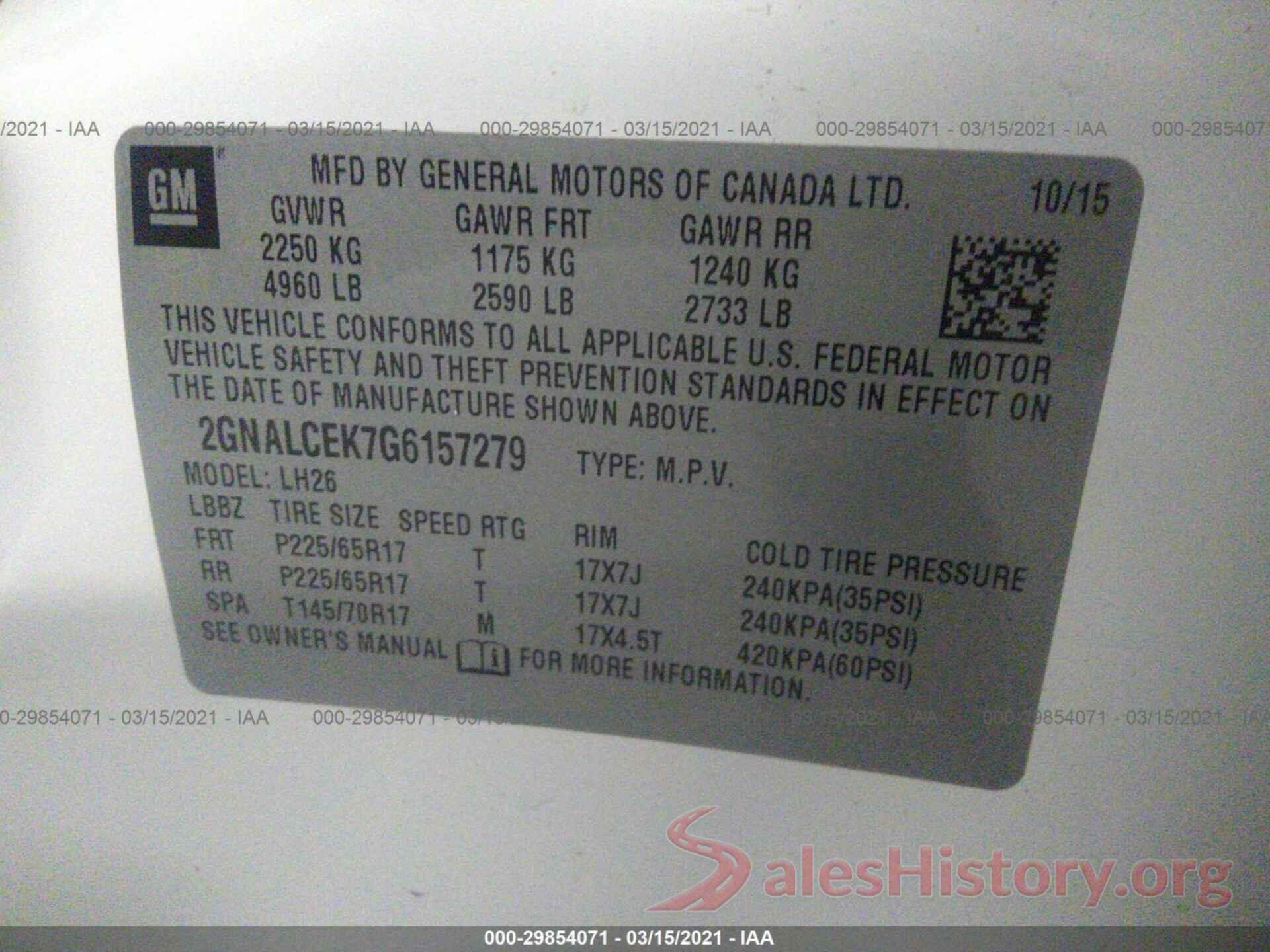 2GNALCEK7G6157279 2016 CHEVROLET EQUINOX