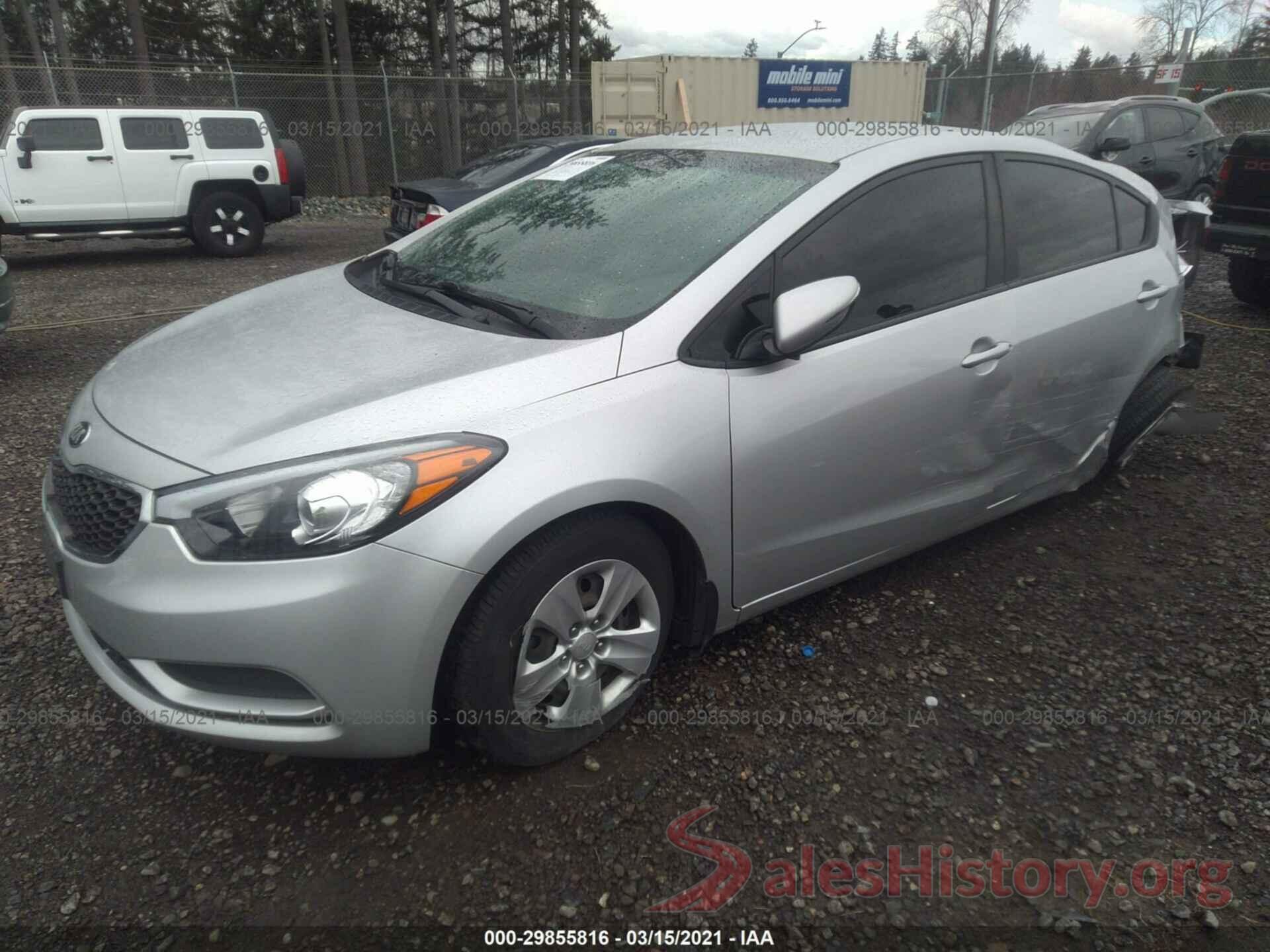 KNAFX4A64G5517697 2016 KIA FORTE