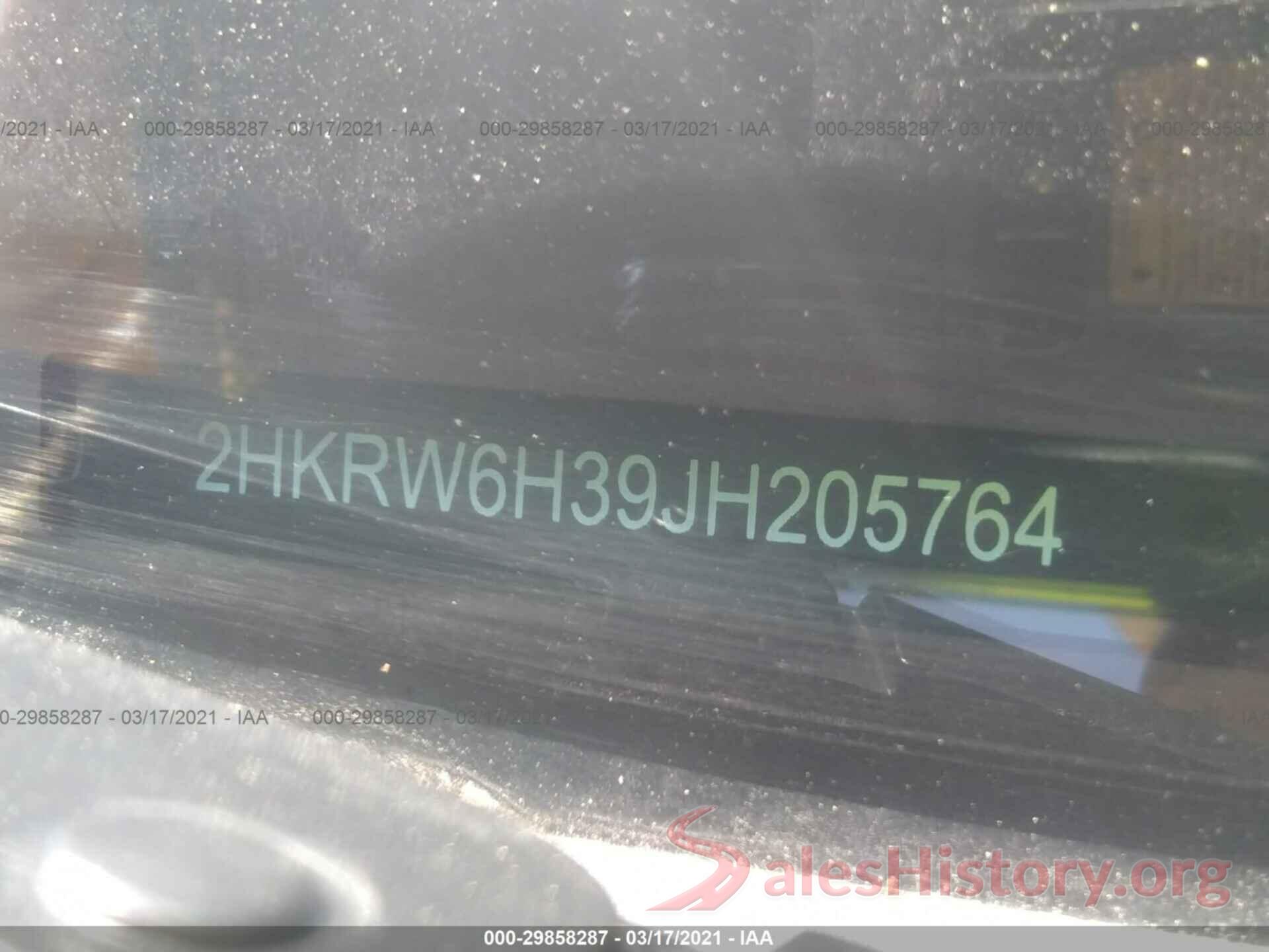 2HKRW6H39JH205764 2018 HONDA CR-V