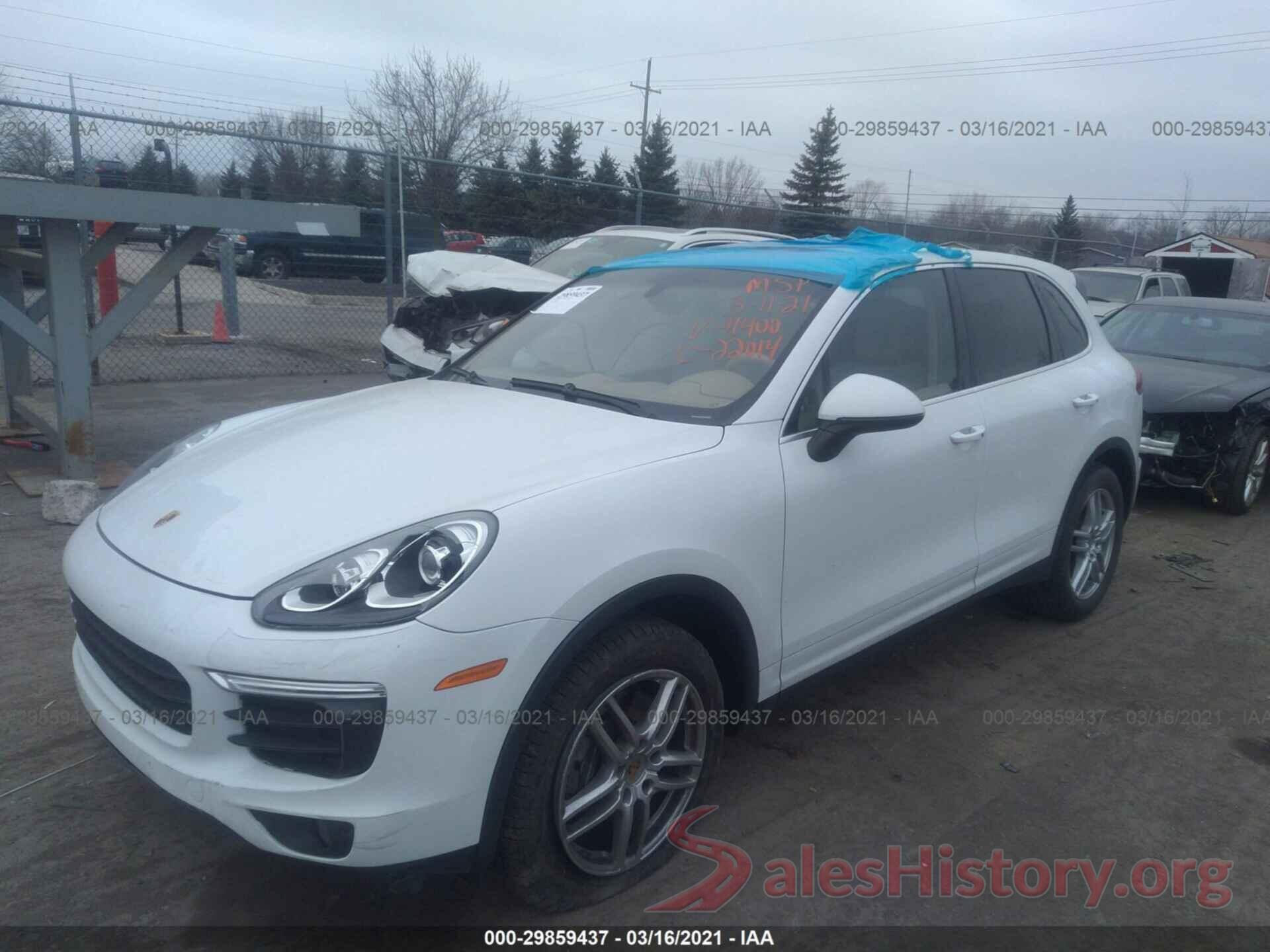 WP1AA2A28GLA11400 2016 PORSCHE CAYENNE