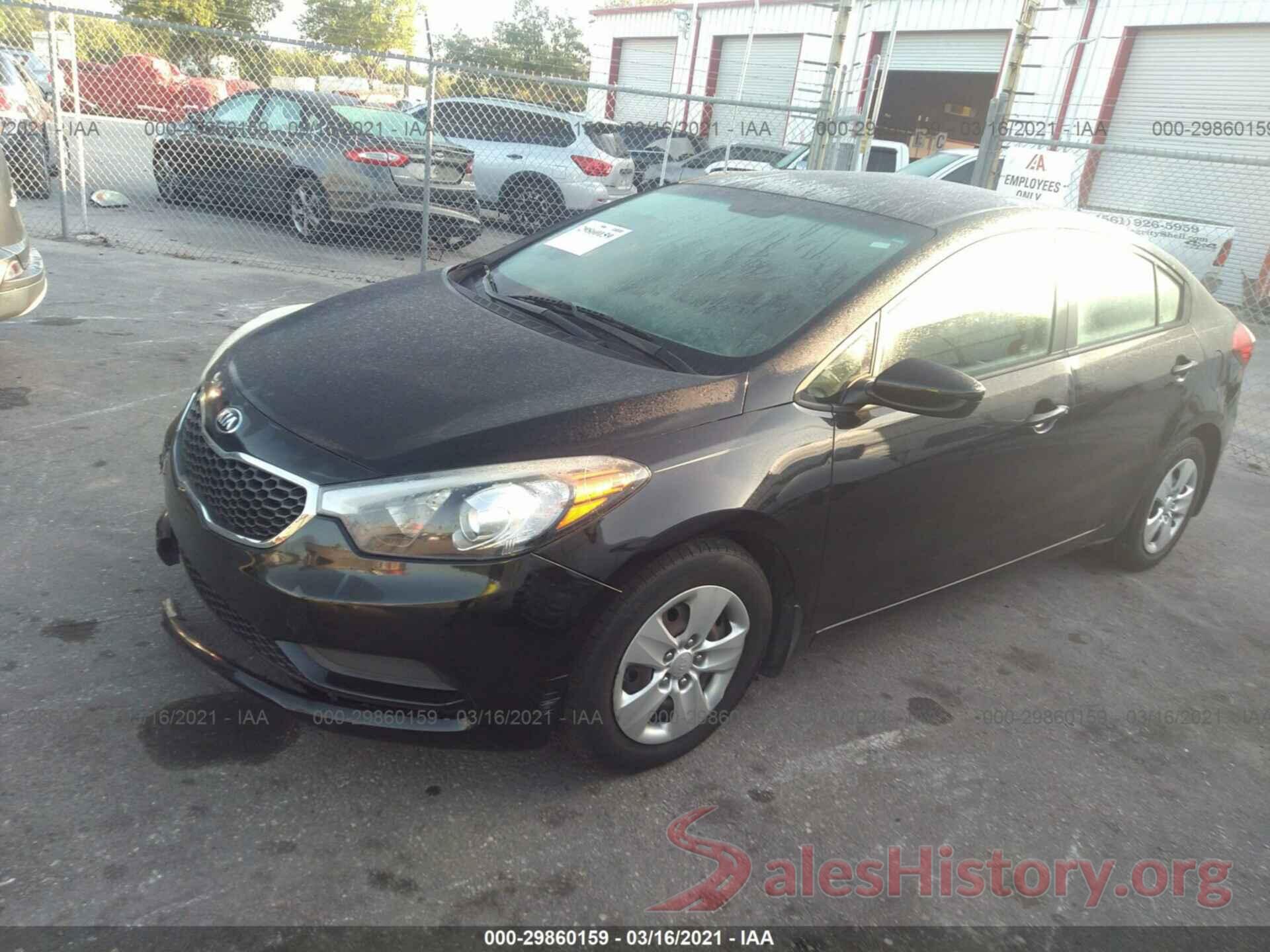 KNAFK4A64G5587537 2016 KIA FORTE