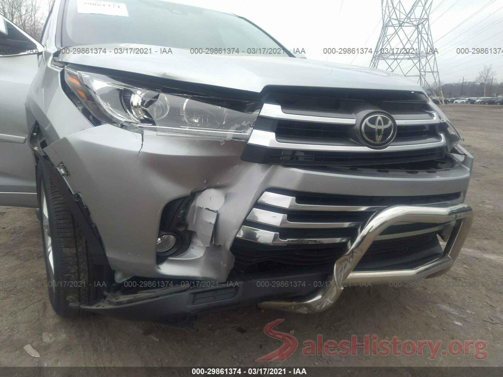 5TDDZRFH3HS401625 2017 TOYOTA HIGHLANDER