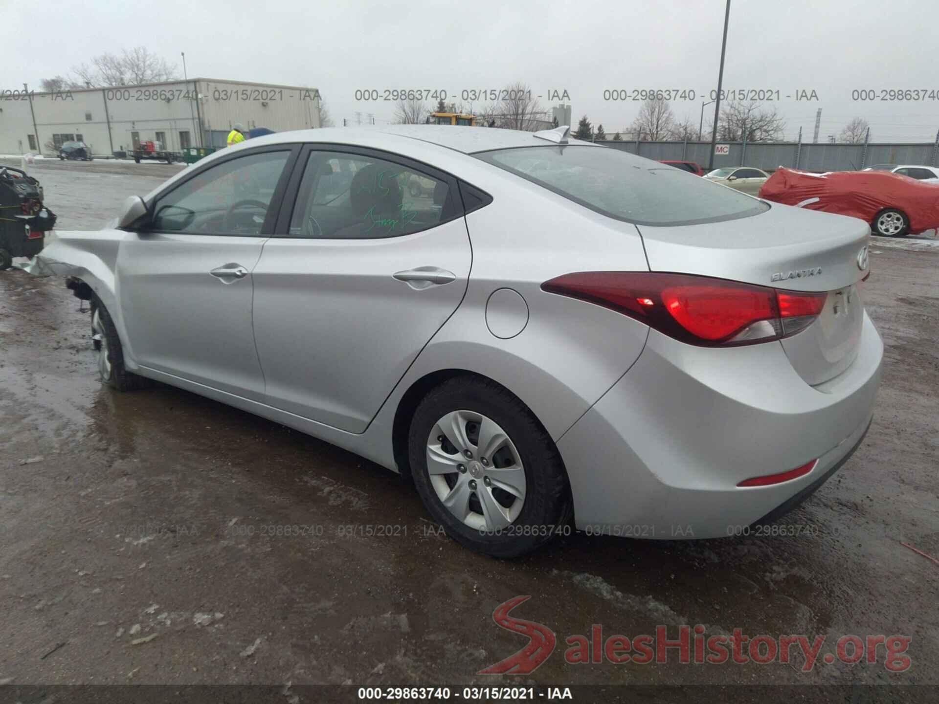 5NPDH4AE9GH672695 2016 HYUNDAI ELANTRA