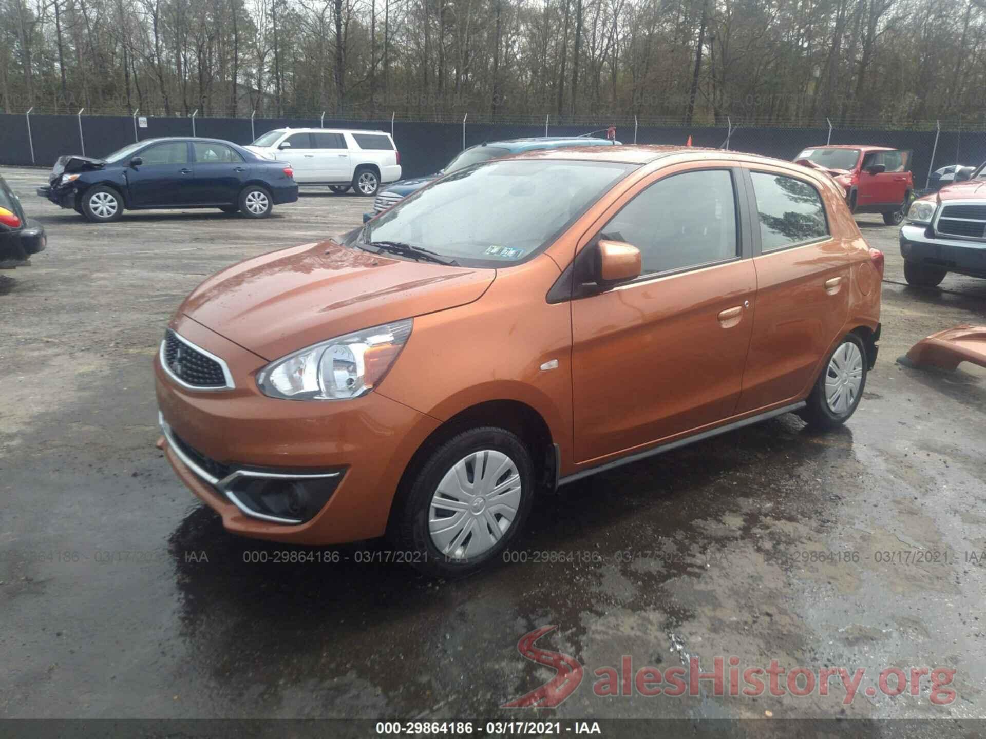 ML32A3HJ2KH007494 2019 MITSUBISHI MIRAGE