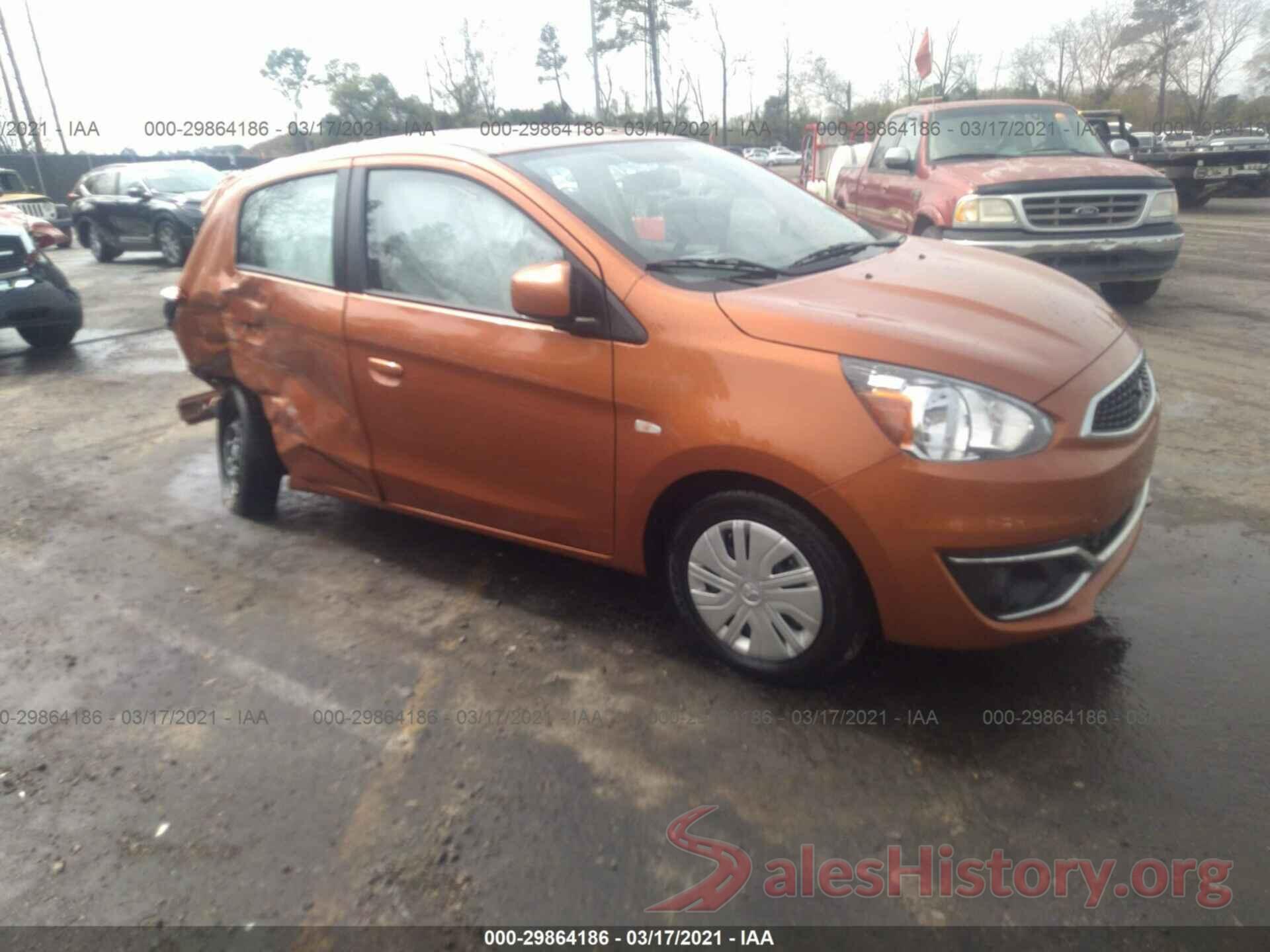 ML32A3HJ2KH007494 2019 MITSUBISHI MIRAGE