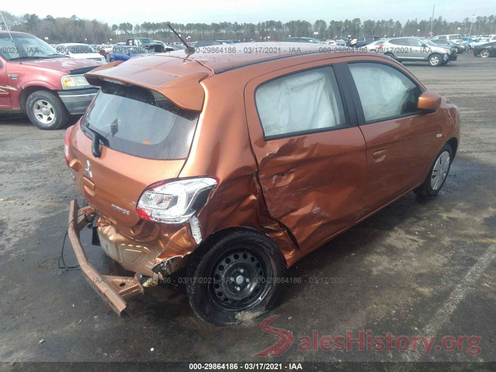 ML32A3HJ2KH007494 2019 MITSUBISHI MIRAGE