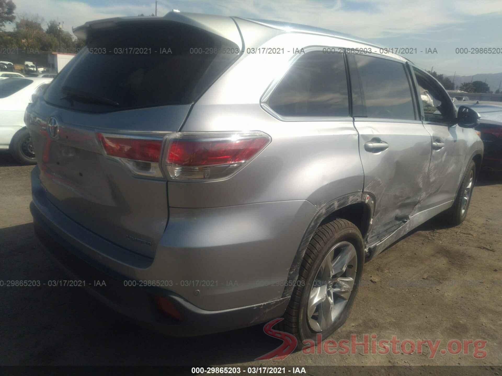 5TDYKRFHXGS180383 2016 TOYOTA HIGHLANDER