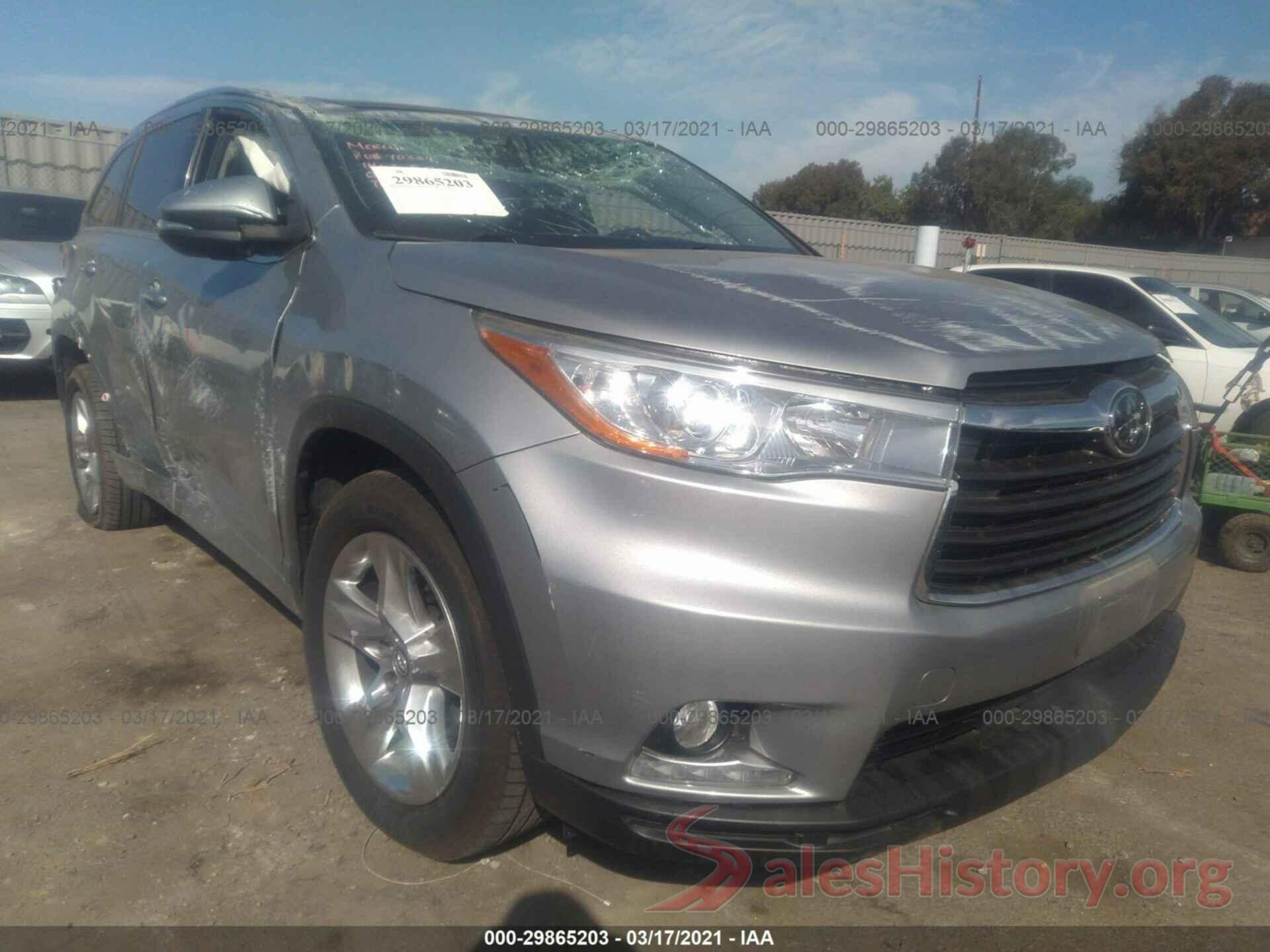 5TDYKRFHXGS180383 2016 TOYOTA HIGHLANDER