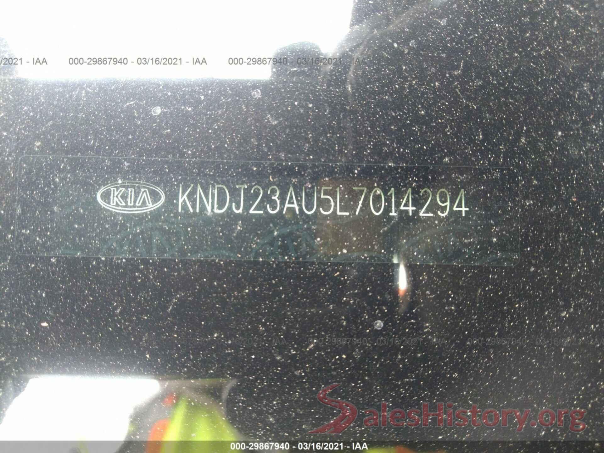 KNDJ23AU5L7014294 2020 KIA SOUL