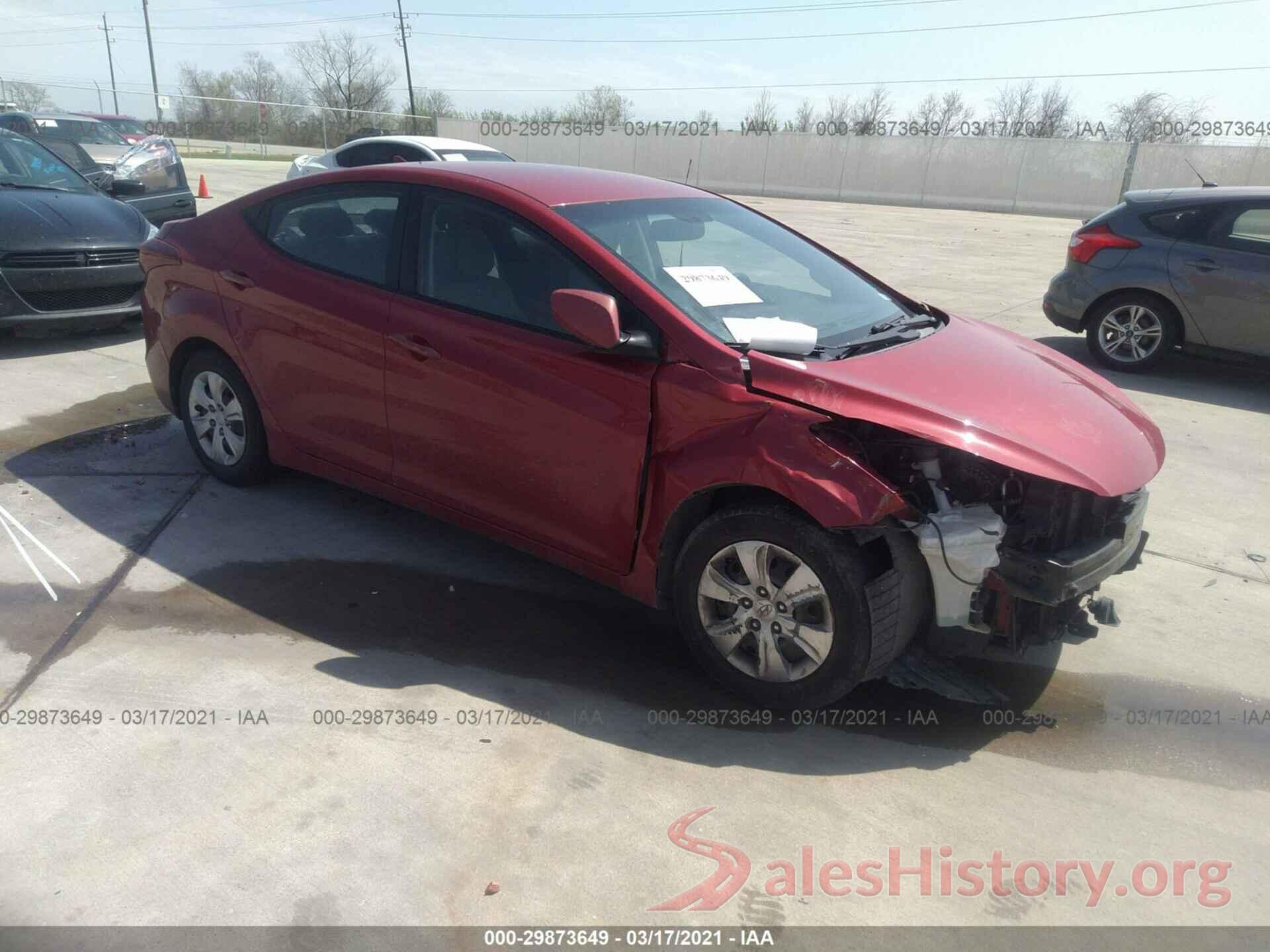 KMHDH4AE8GU511451 2016 HYUNDAI ELANTRA