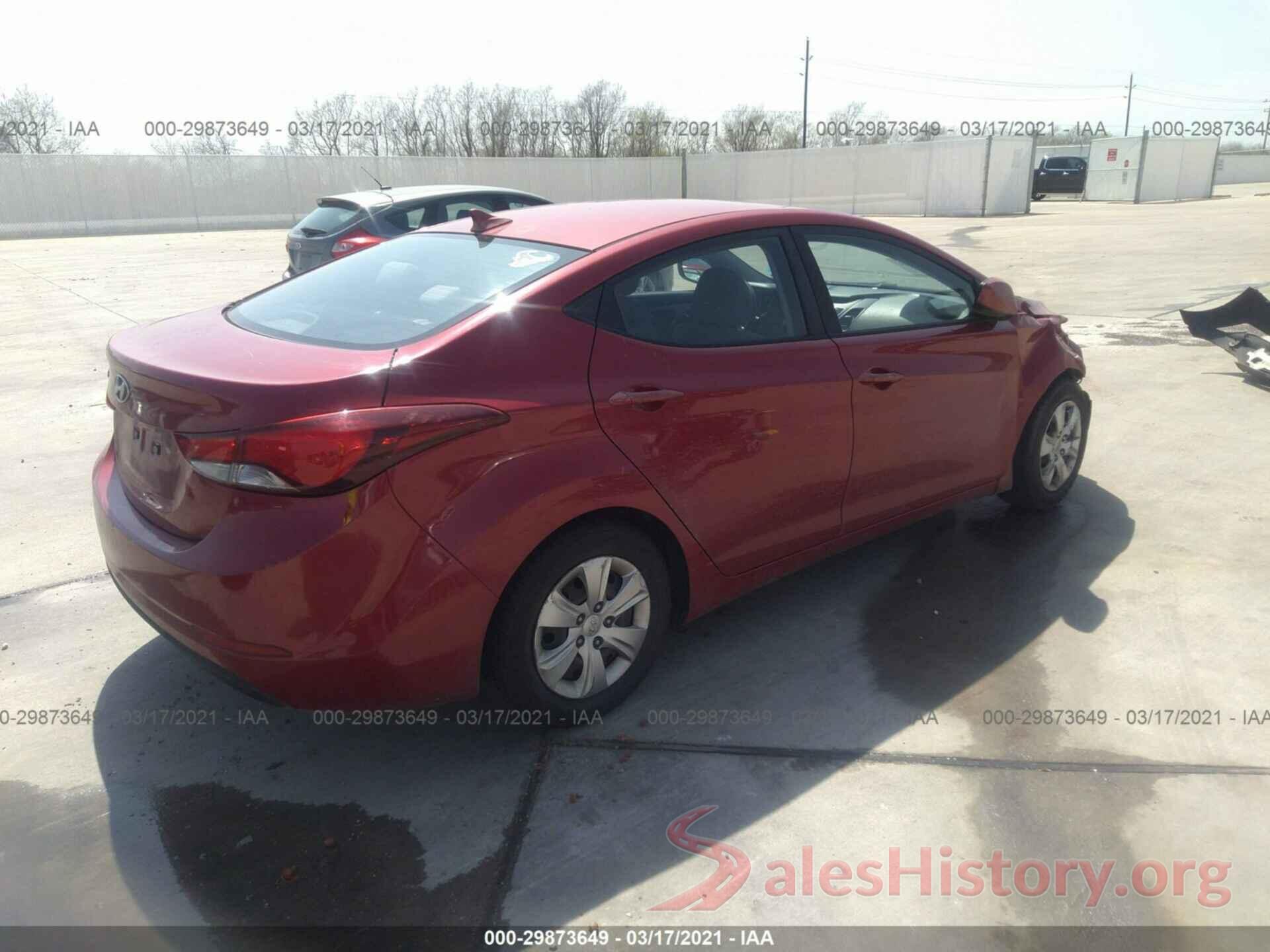 KMHDH4AE8GU511451 2016 HYUNDAI ELANTRA