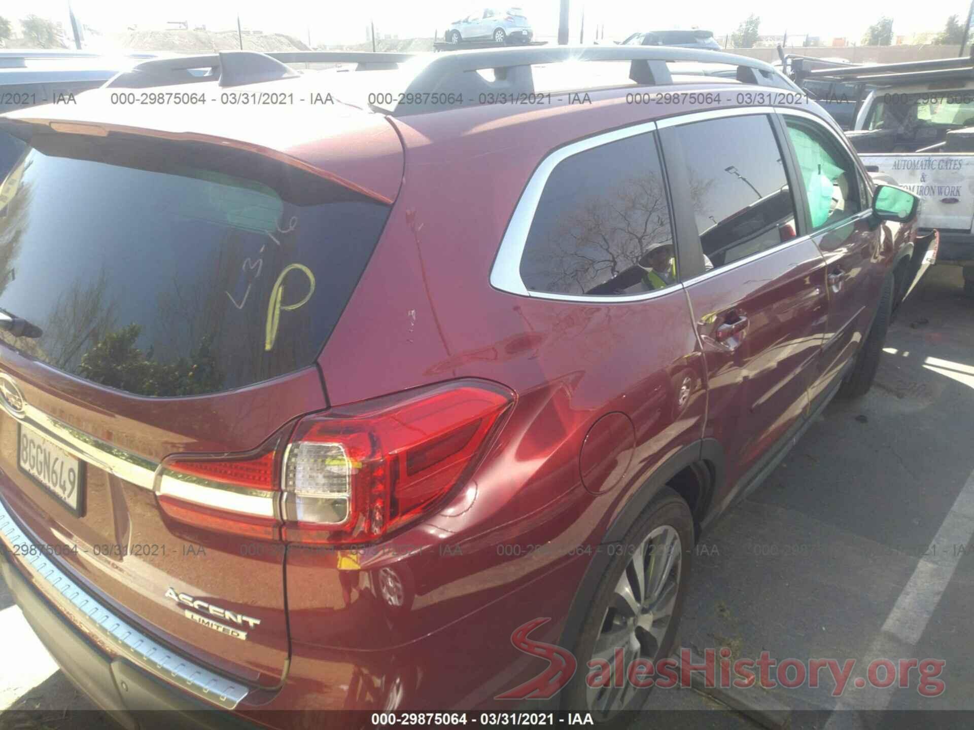 4S4WMAPD9K3416445 2019 SUBARU ASCENT