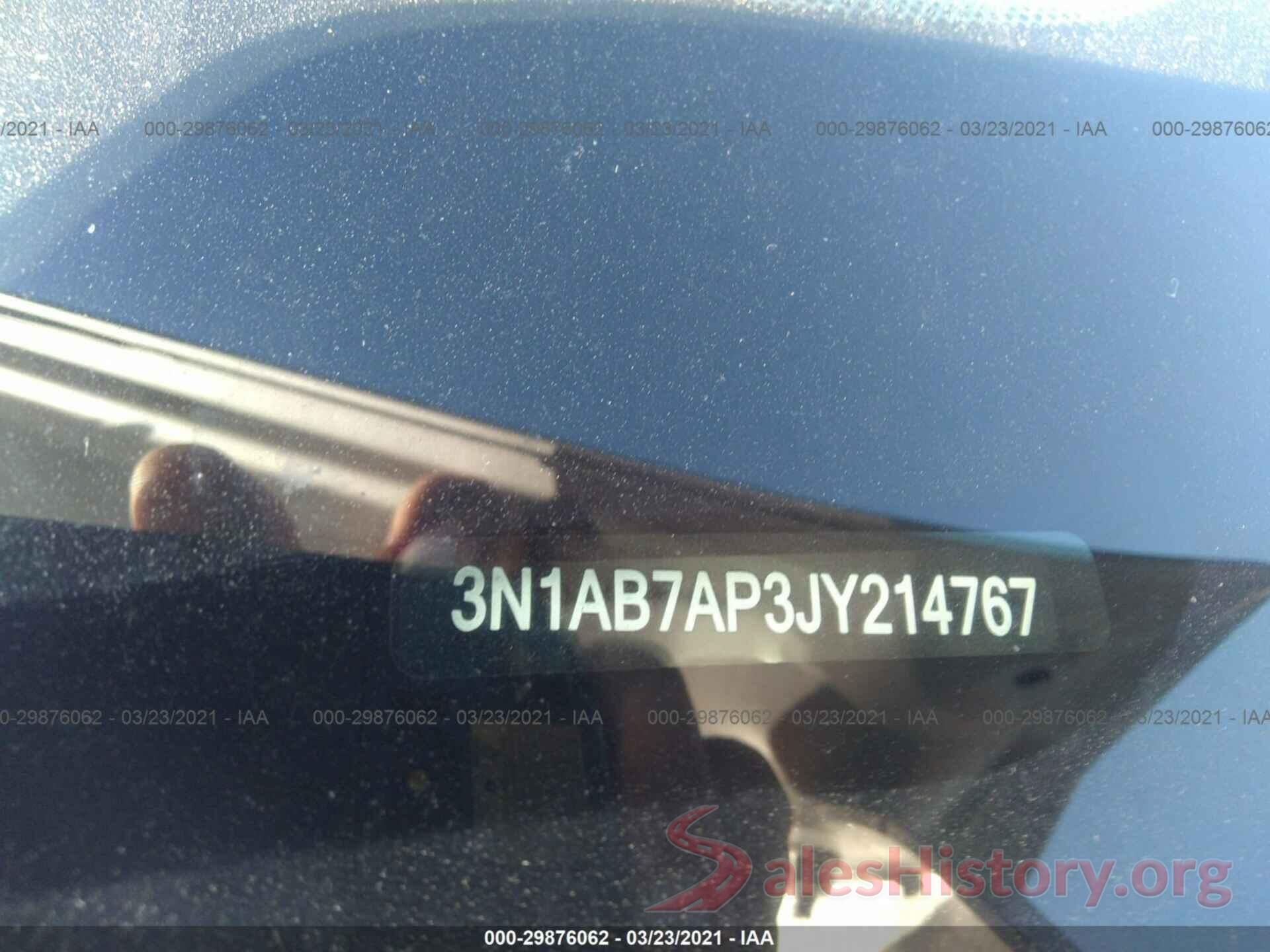 3N1AB7AP3JY214767 2018 NISSAN SENTRA