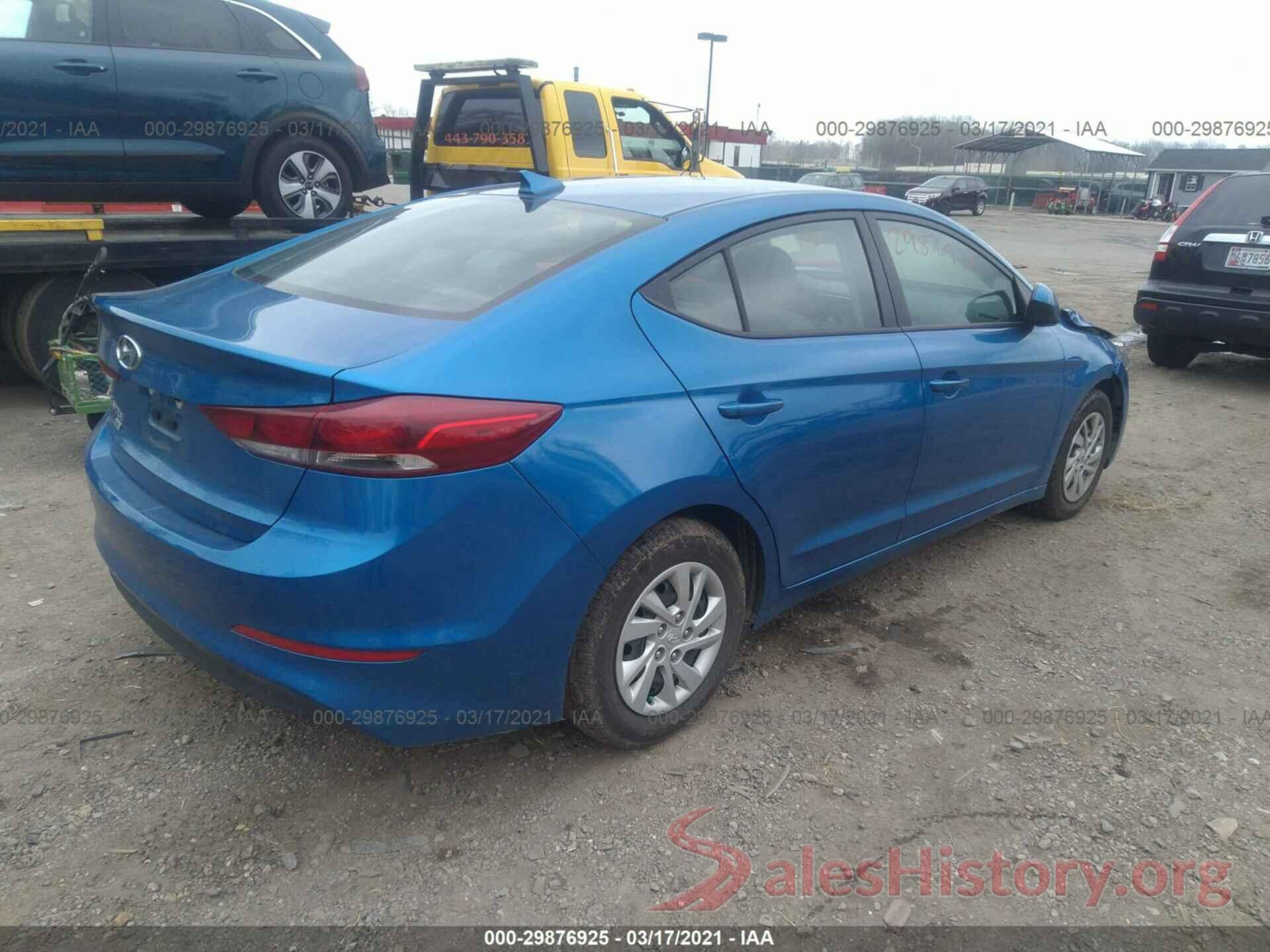 5NPD74LF6JH398596 2018 HYUNDAI ELANTRA