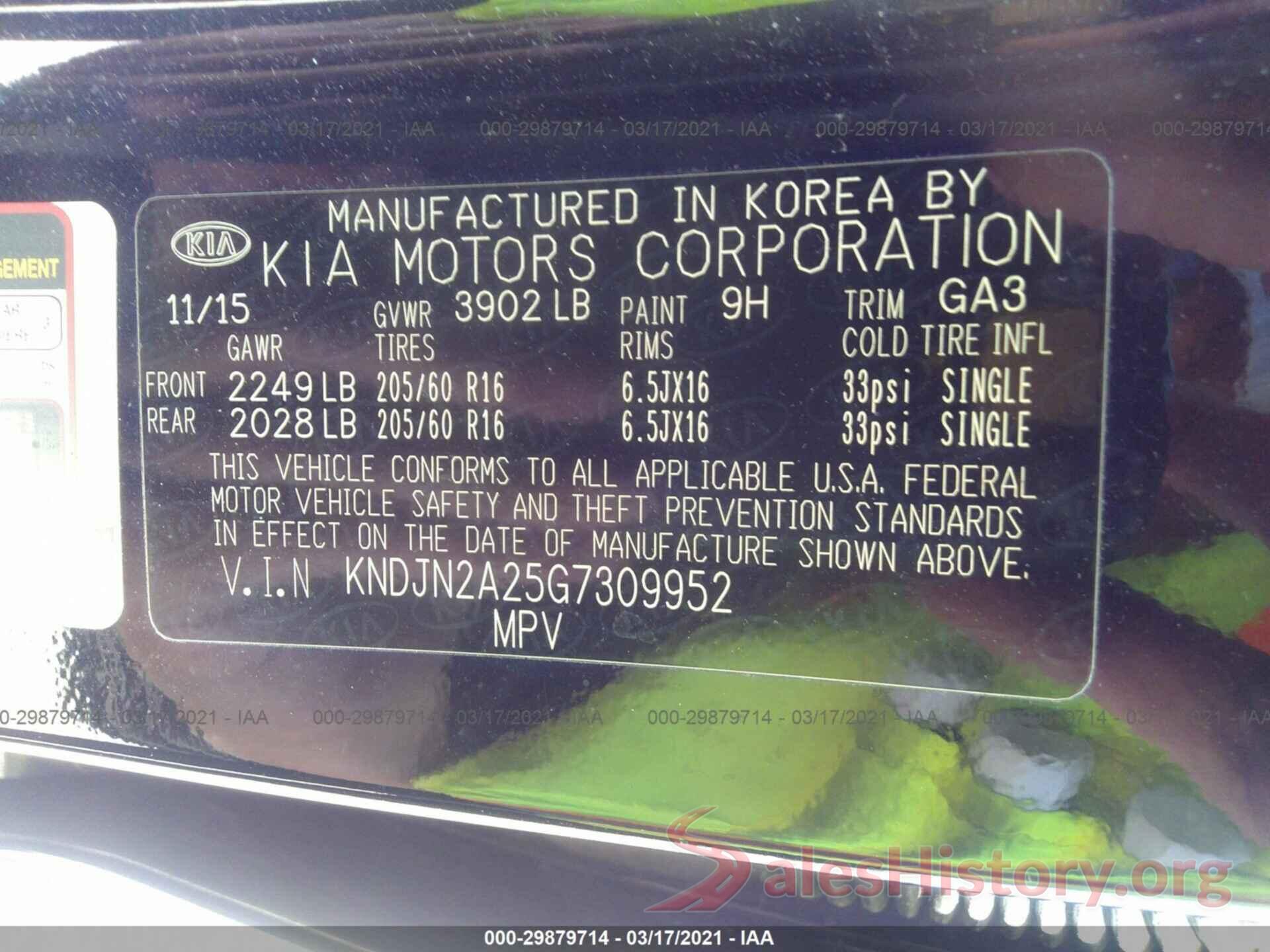 KNDJN2A25G7309952 2016 KIA SOUL