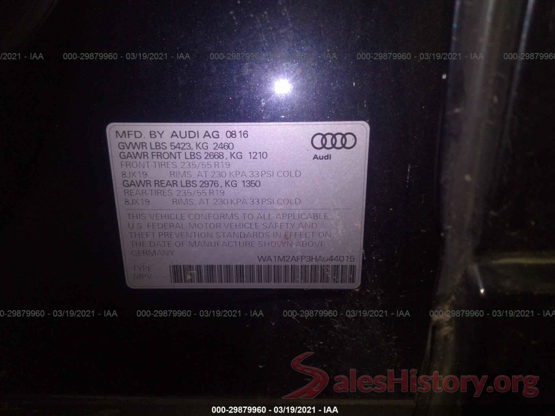 WA1M2AFP3HA044015 2017 AUDI Q5