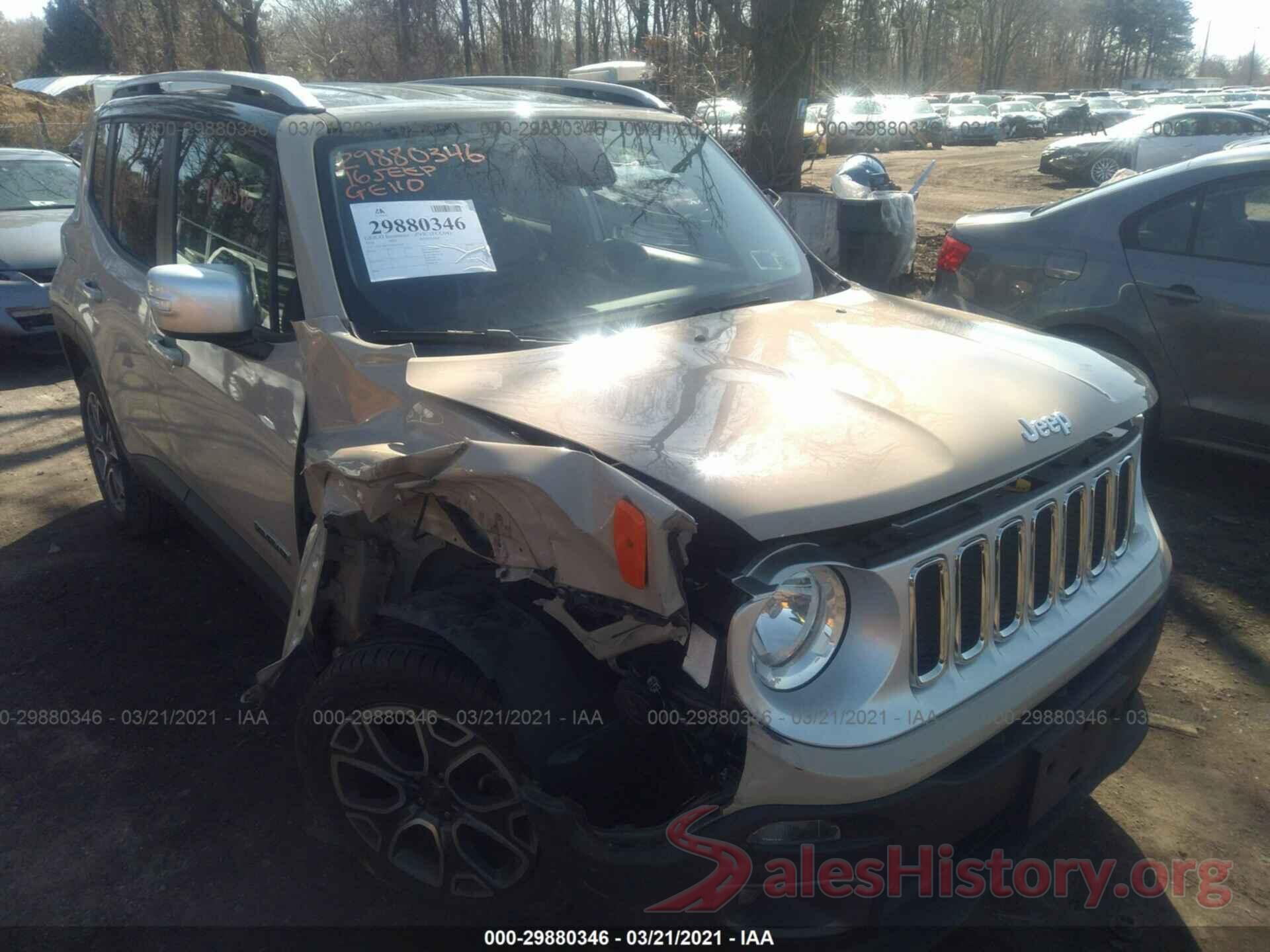 ZACCJBDT0GPD15038 2016 JEEP RENEGADE