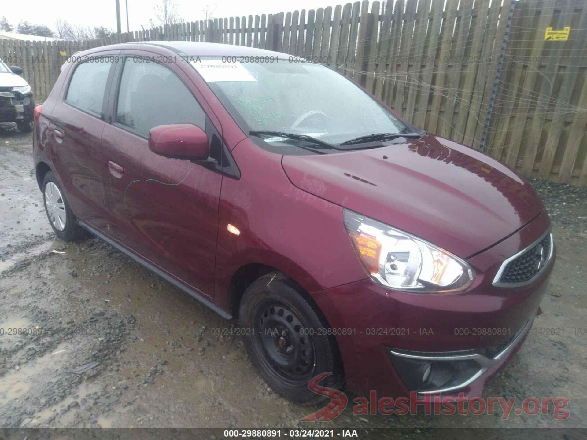 ML32A3HJ7KH009337 2019 MITSUBISHI MIRAGE