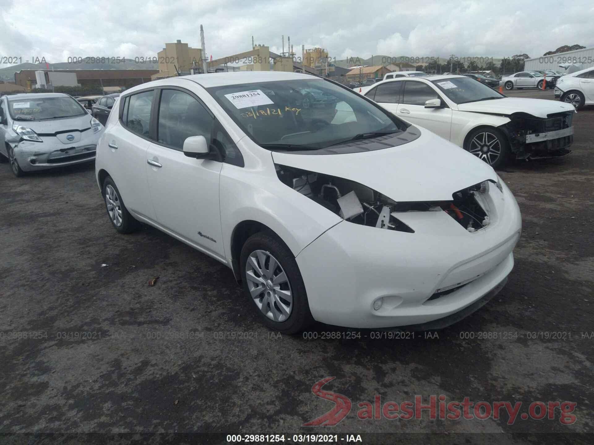 1N4AZ0CP6GC303625 2016 NISSAN LEAF