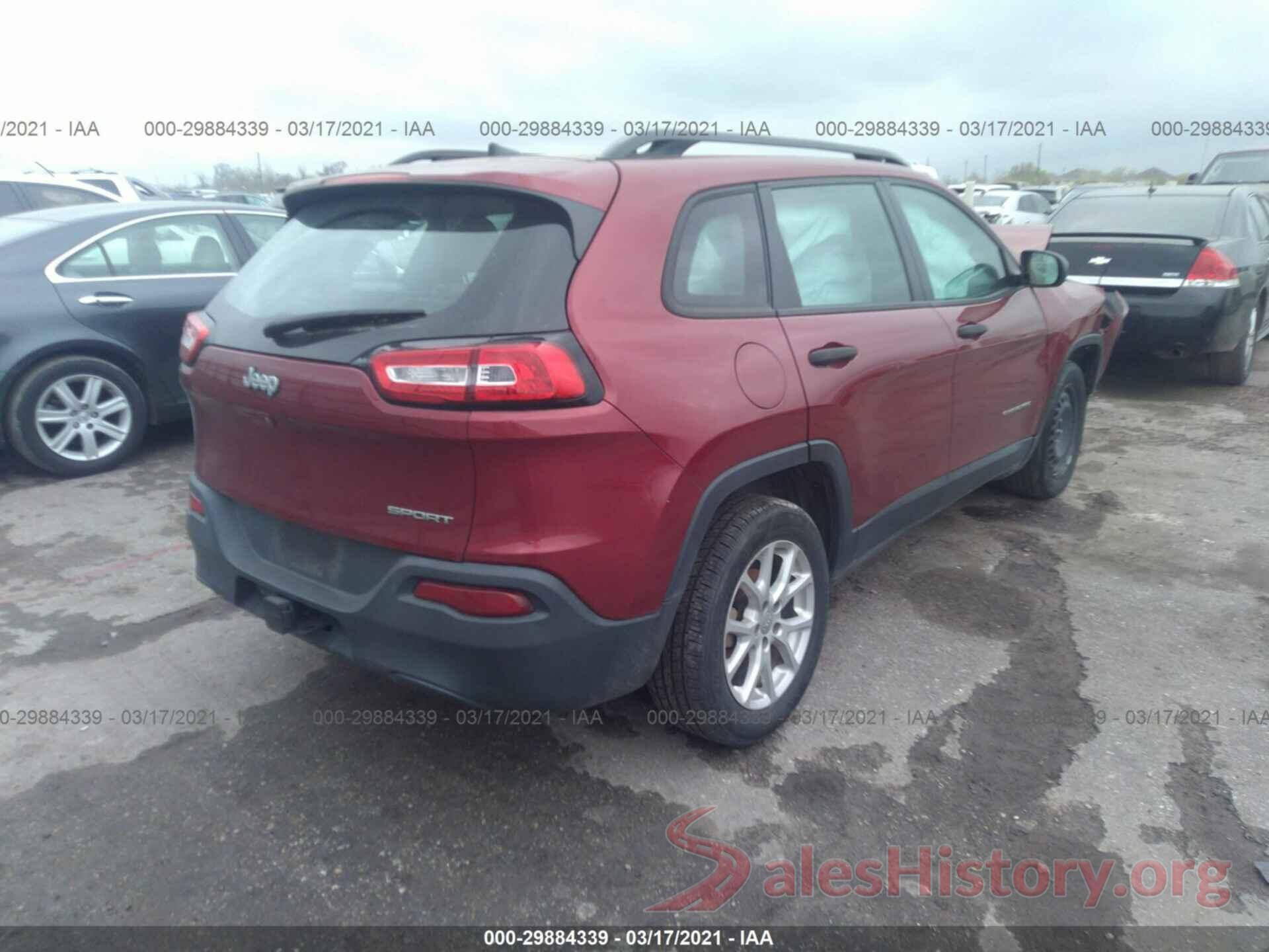 1C4PJLAB8GW126868 2016 JEEP CHEROKEE